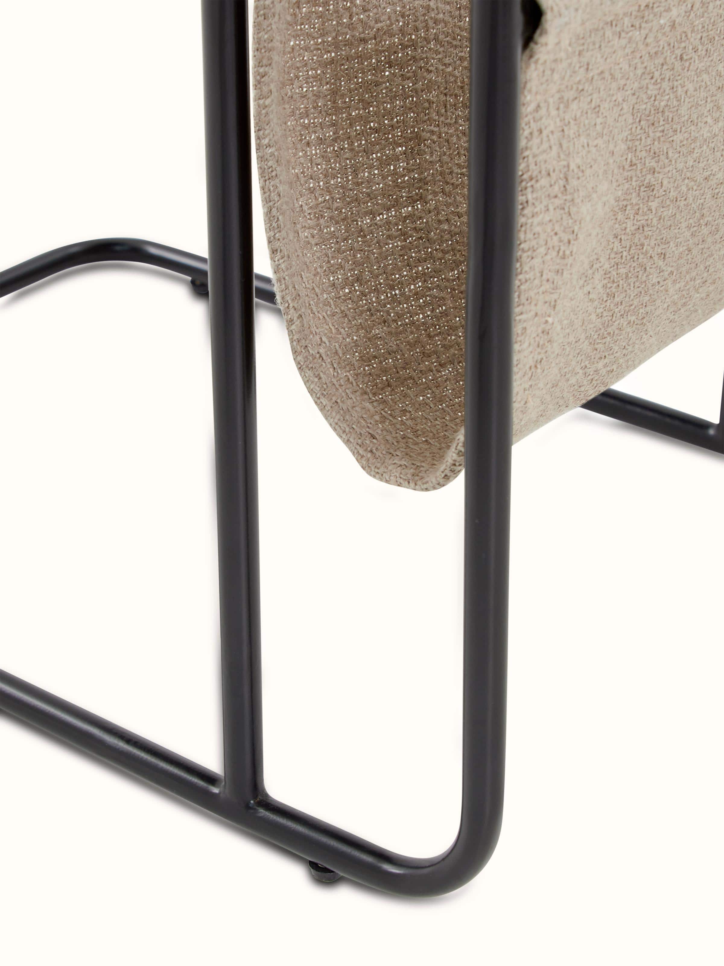 Top-down view of the portable table, showing the jute surface and mango wood frame.