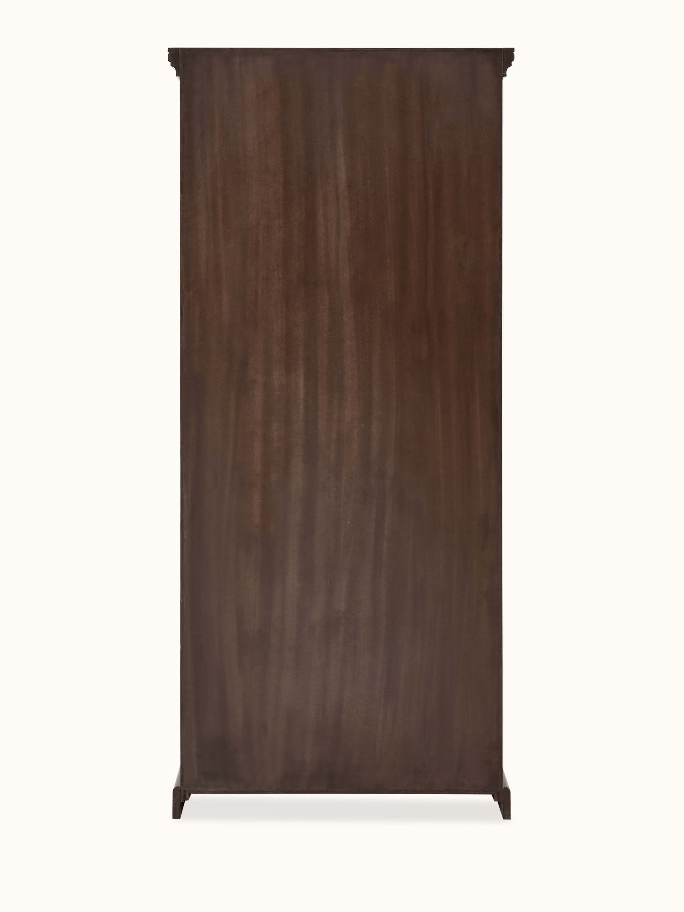 Artistic close-up of the Sheesham wood bookshelf with a focus on the bone inlay artistry and overall design.