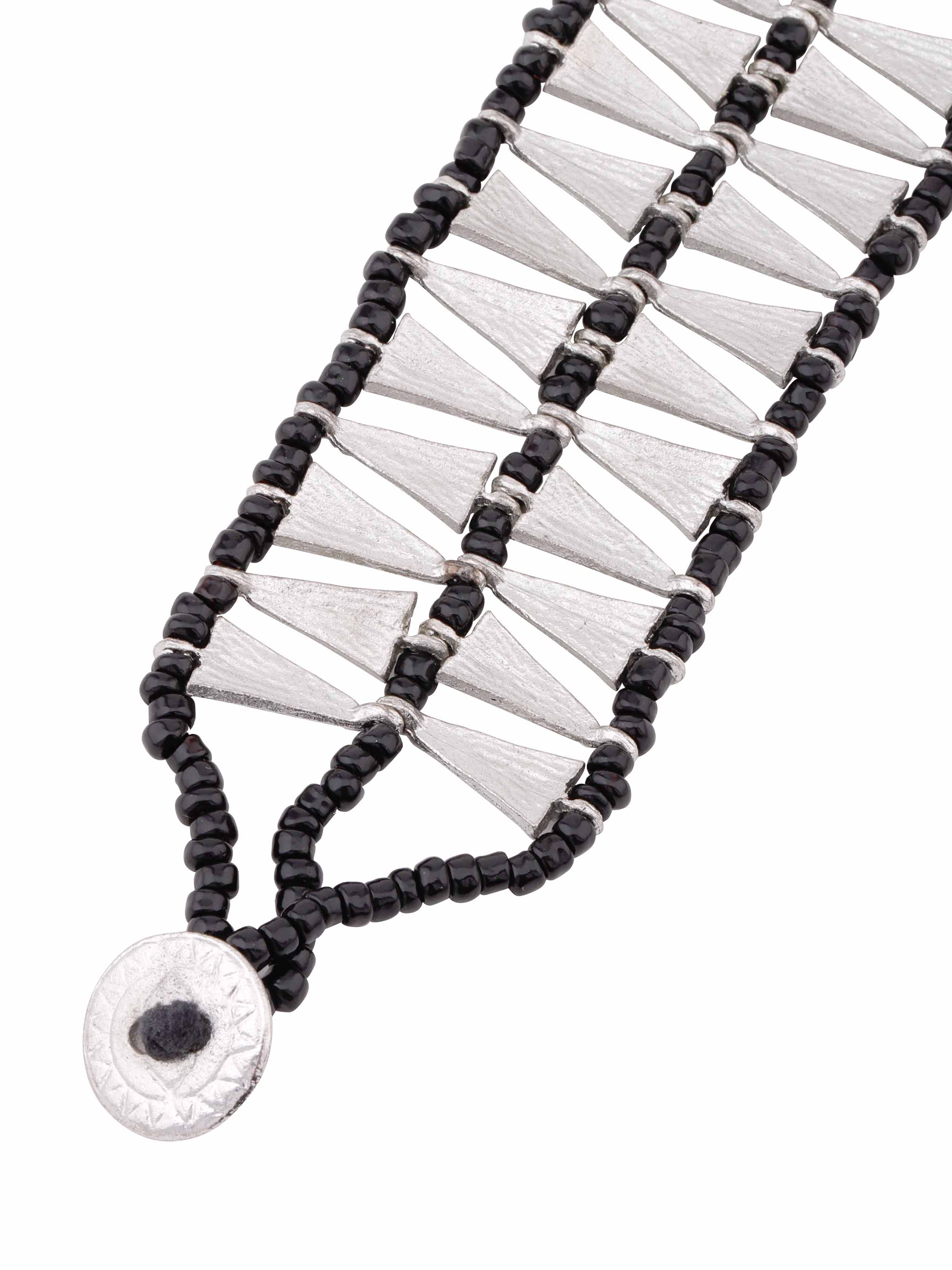 Angled view of Handcrafted flexible bracelet showcasing its stylish design and quality craftsmanship