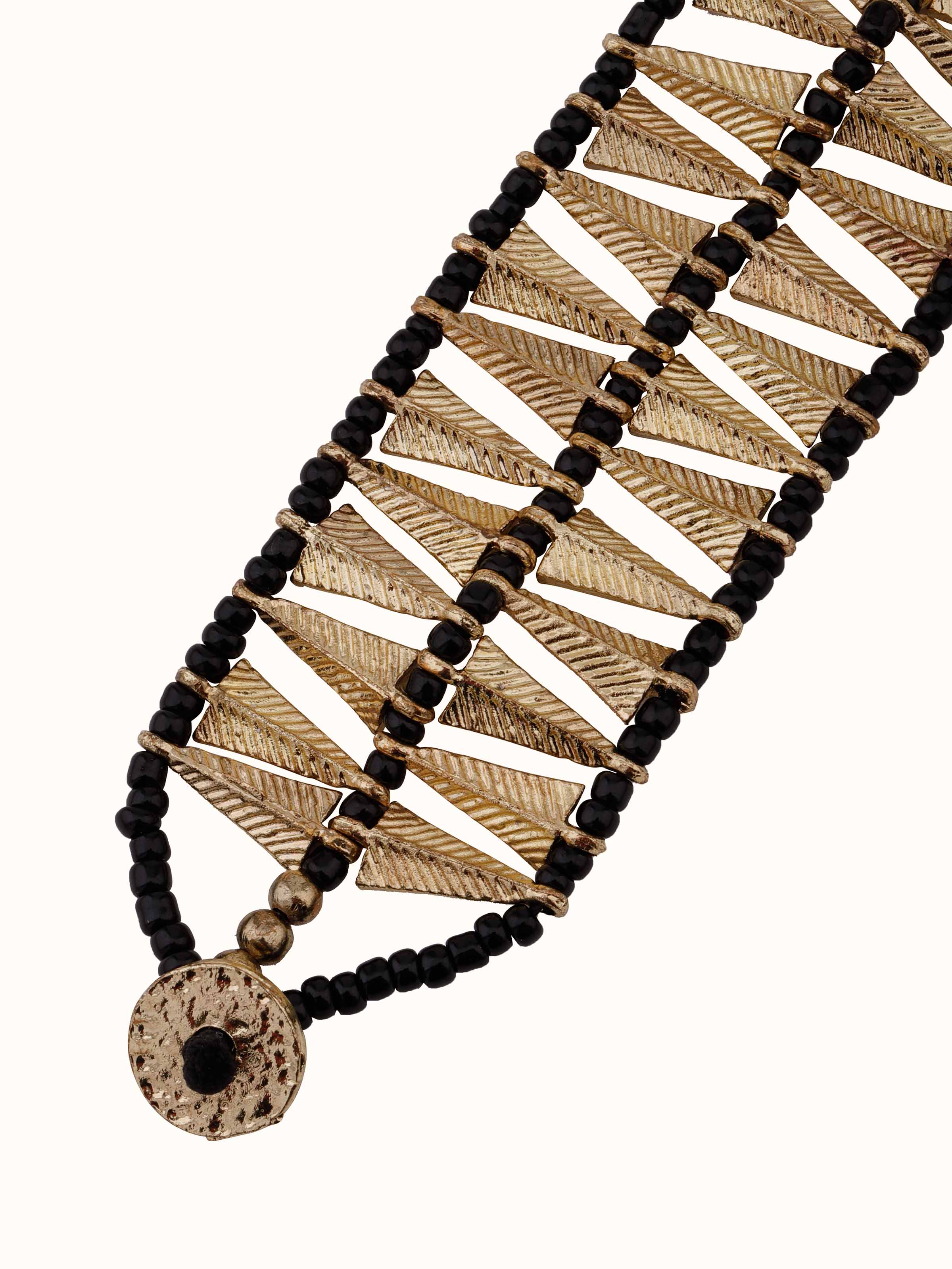 Angled view of Handcrafted Flexible Bracelet highlighting its stylish and adjustable design features.