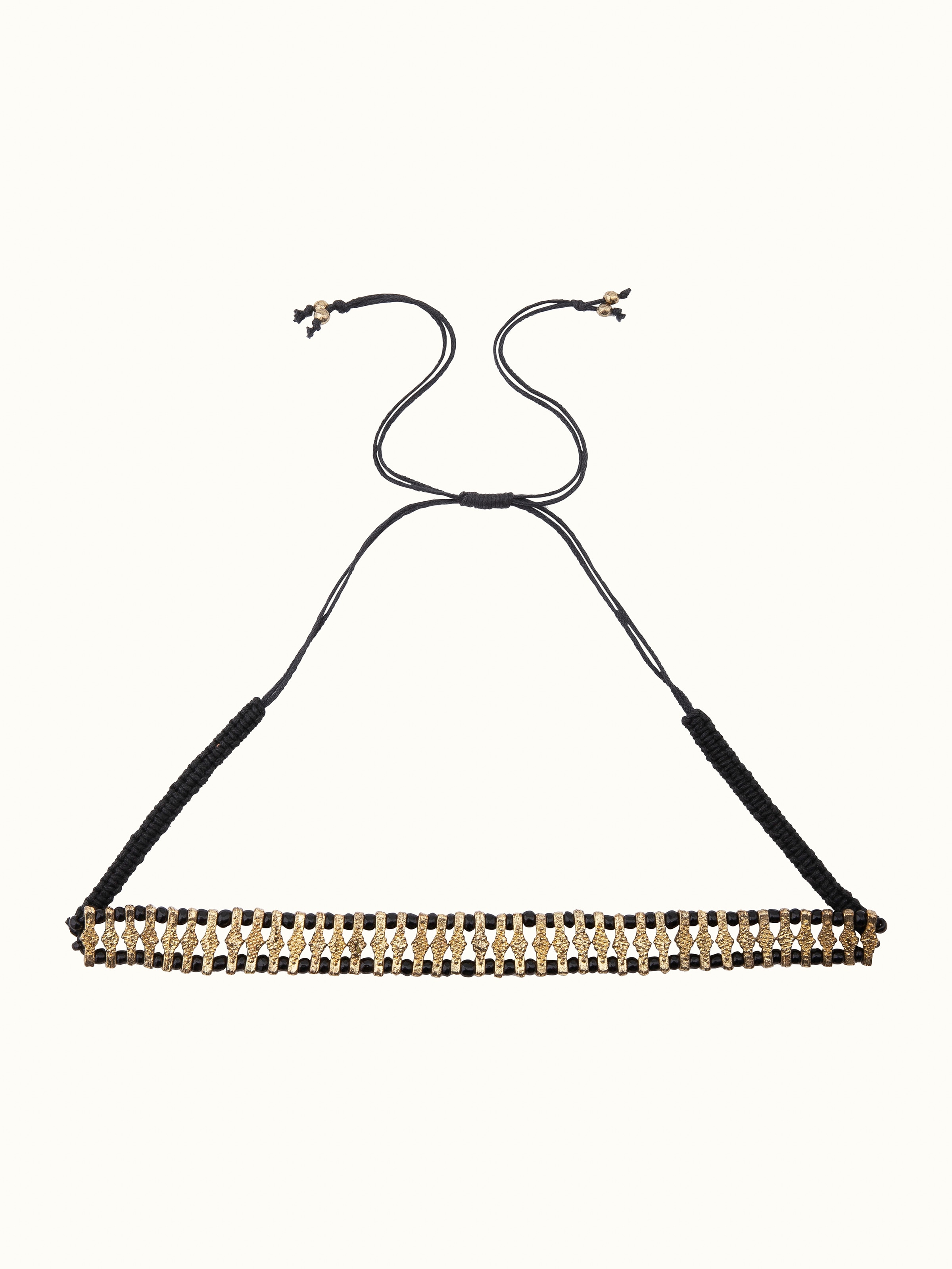 Front view of Handcrafted collar necklace showcasing its unique design and artisanal craftsmanship