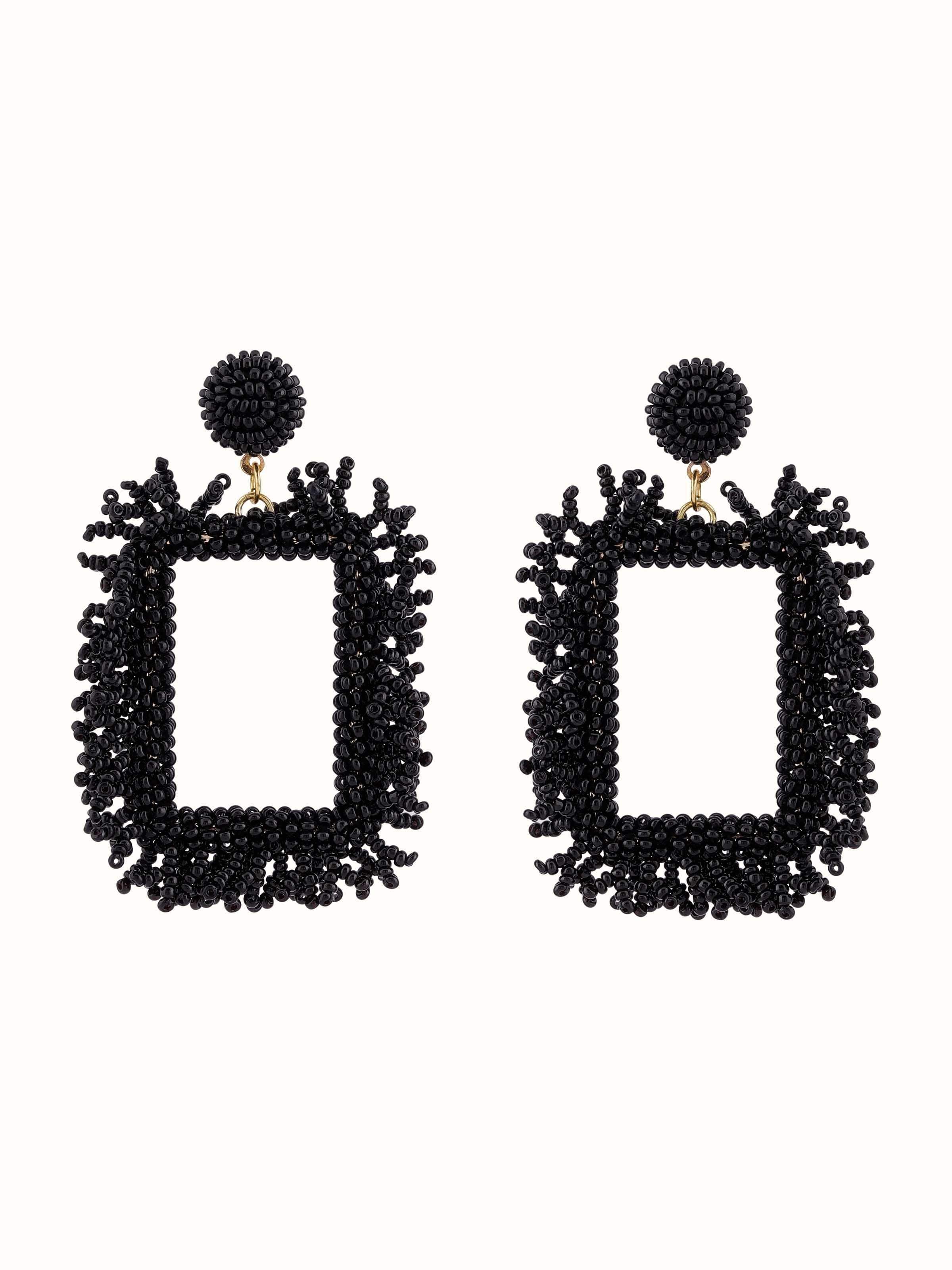 Overhead view of Handcrafted Drop Earrings featuring elegant design and intricate detailing.