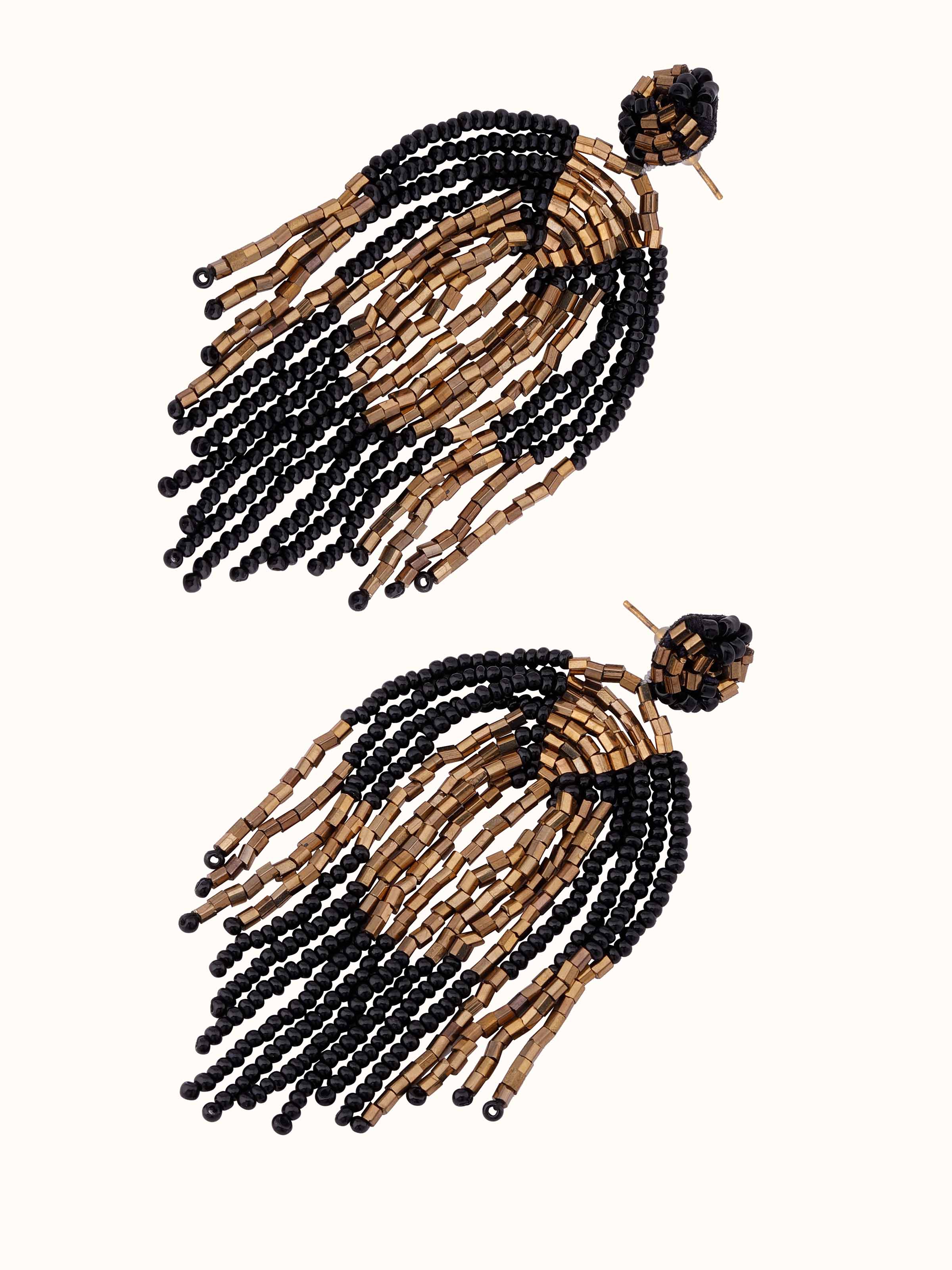 Detailed shot of Silver Smithing Drop Earrings focusing on fine design and texture.