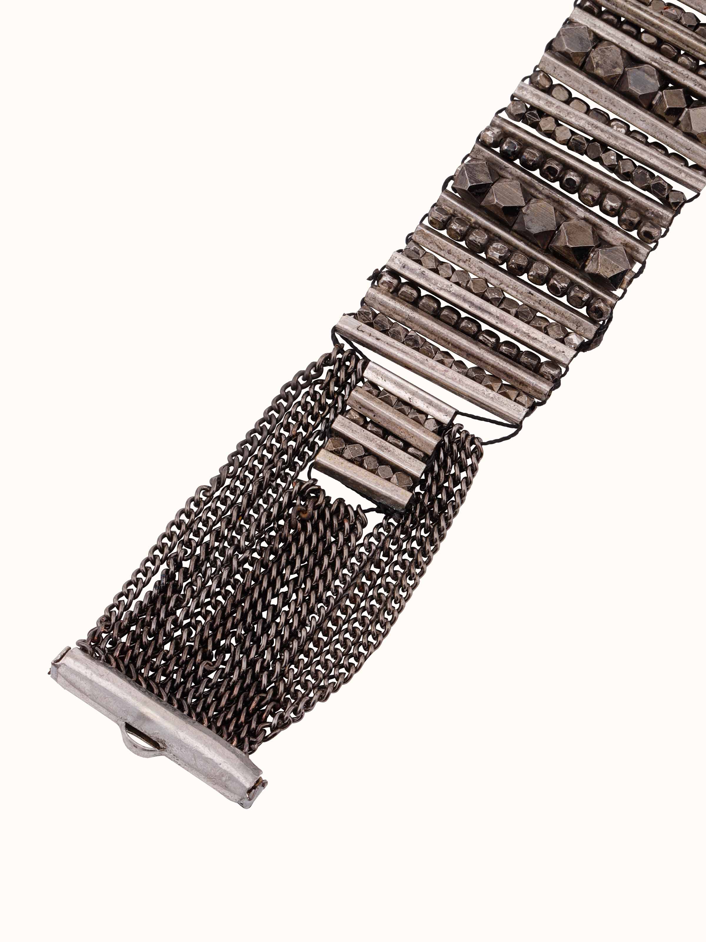 Back view of Handcrafted Flexible Bracelet featuring the secure clasp and flexible design for a perfect fit.