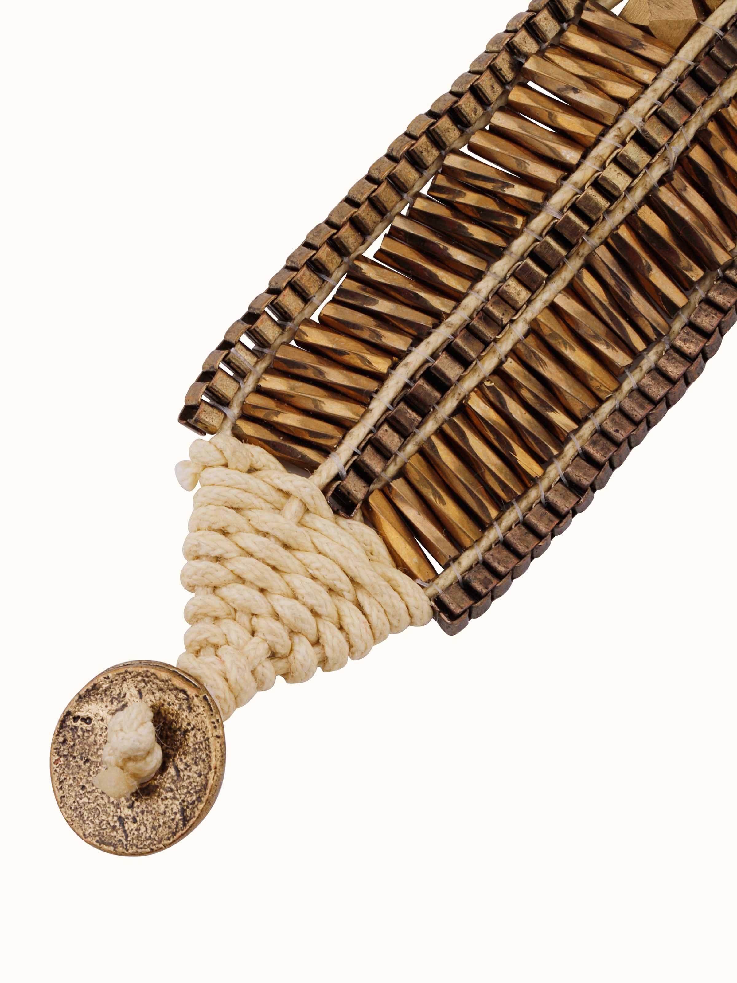 Angled view of Handcrafted Flexible Bracelet showcasing its elegant design and flexibility.