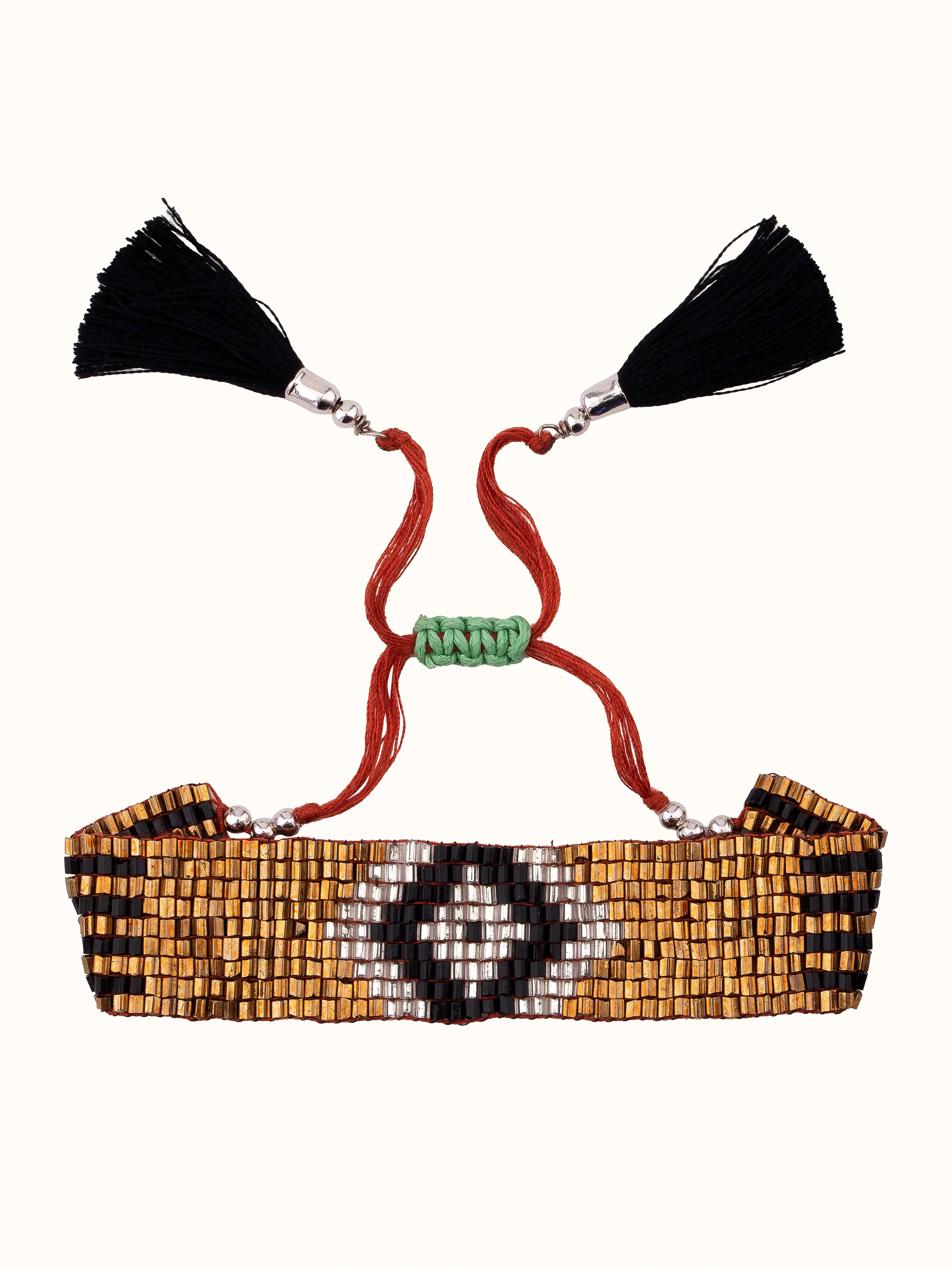 Front view of Handcrafted Flexible Bracelet showcasing artisanal design