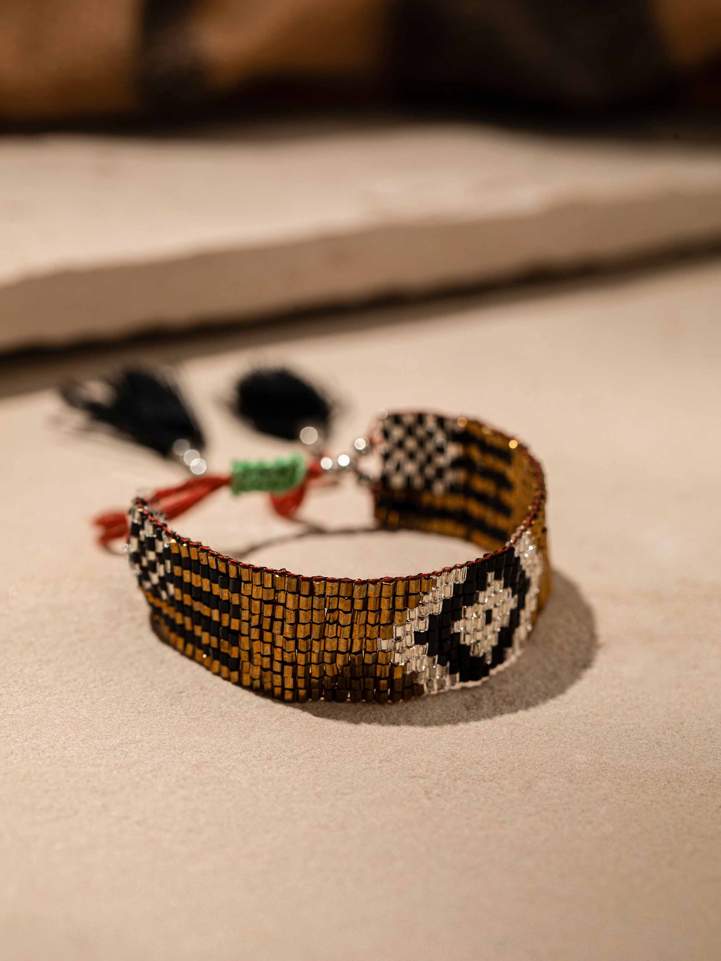 Detailed shot of Handcrafted Flexible Bracelet focusing on craftsmanship