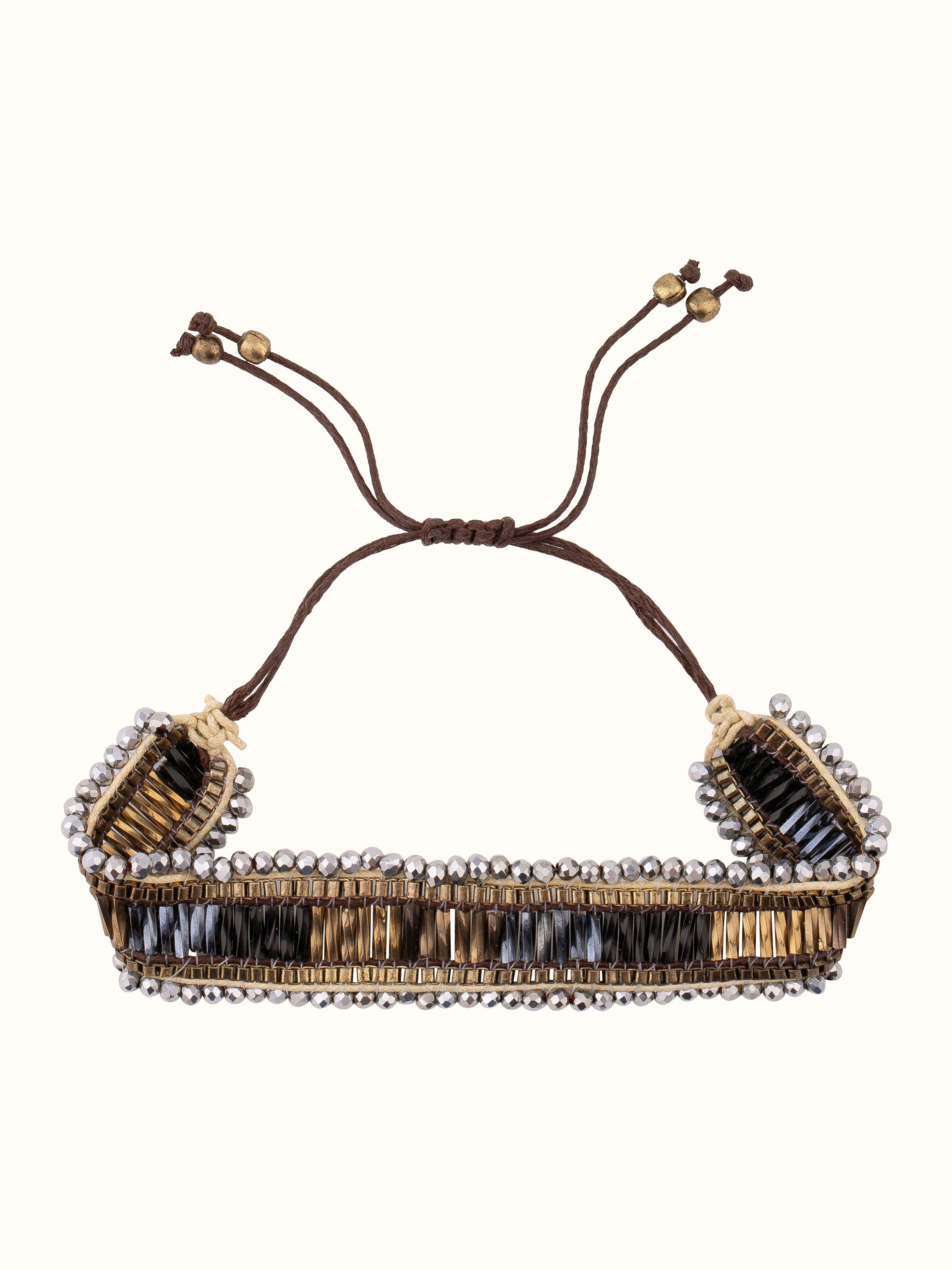 Front view of Handcrafted Flexible Bracelet showcasing its unique design and fine craftsmanship.