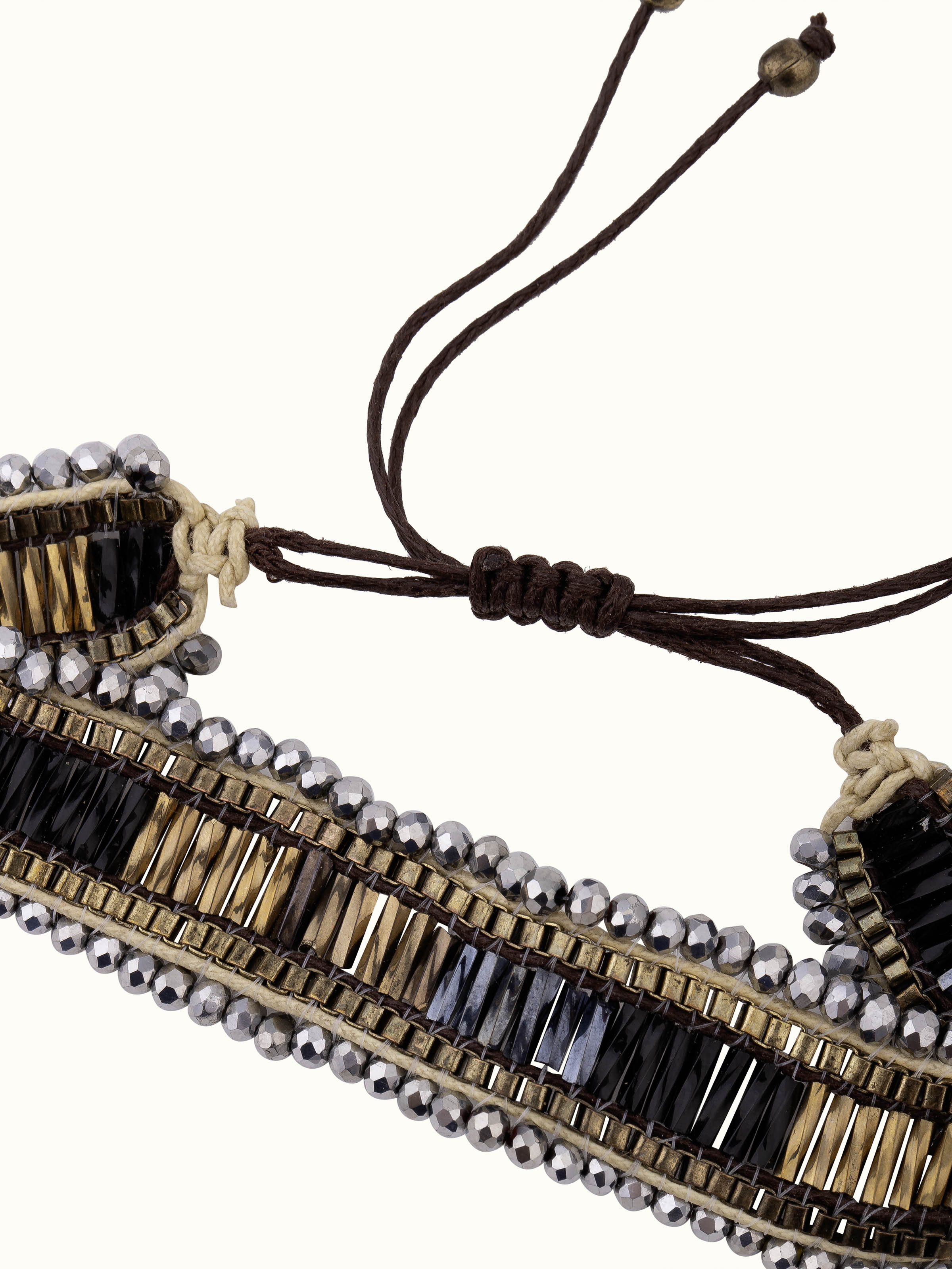 Angled view of Handcrafted Flexible Bracelet showcasing its elegant design and flexible structure.