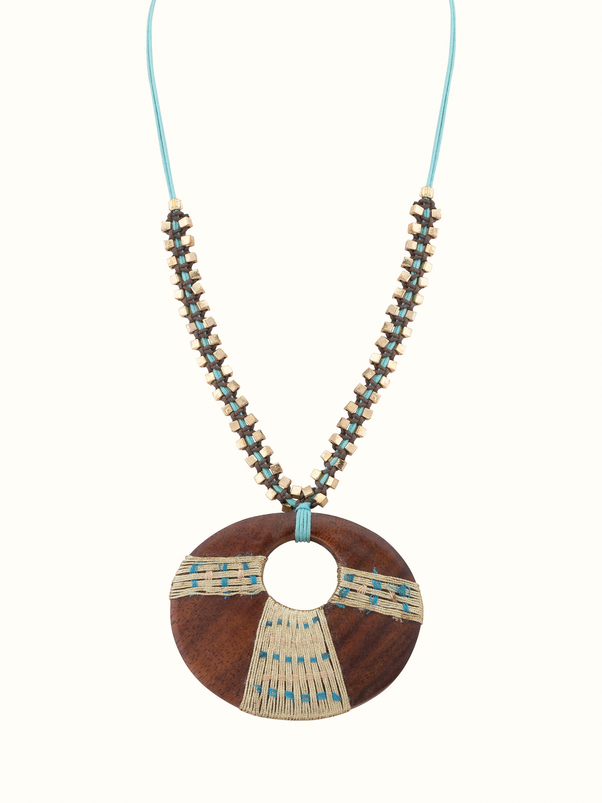 Front view of Handcrafted Long Necklace highlighting unique design and fine craftsmanship.