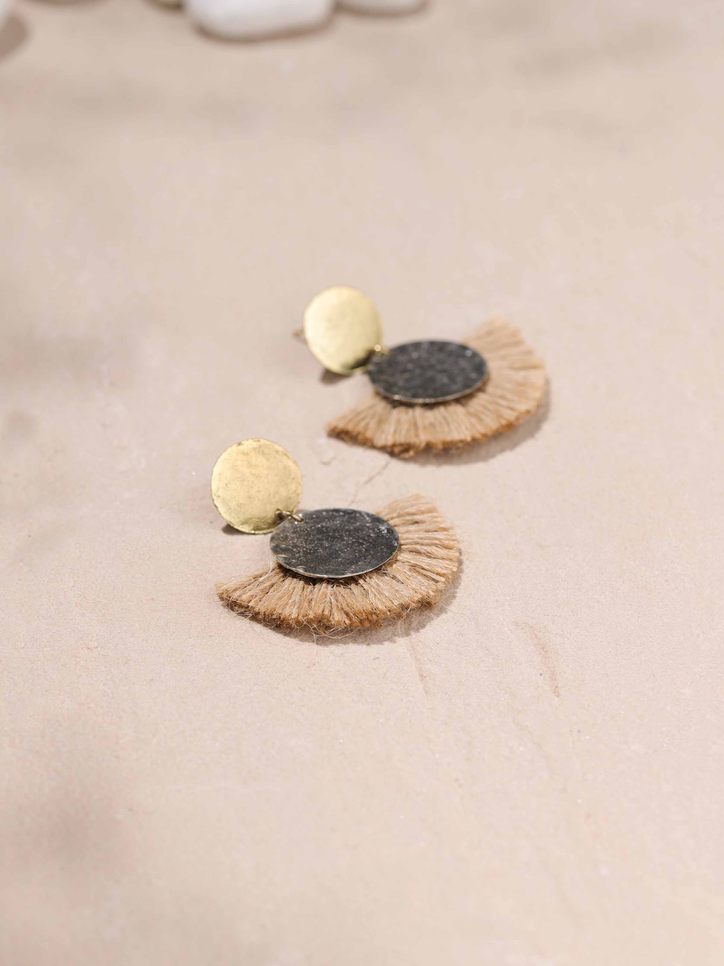 Detailed image of Handcrafted Drop Earrings highlighting the quality and intricate design.