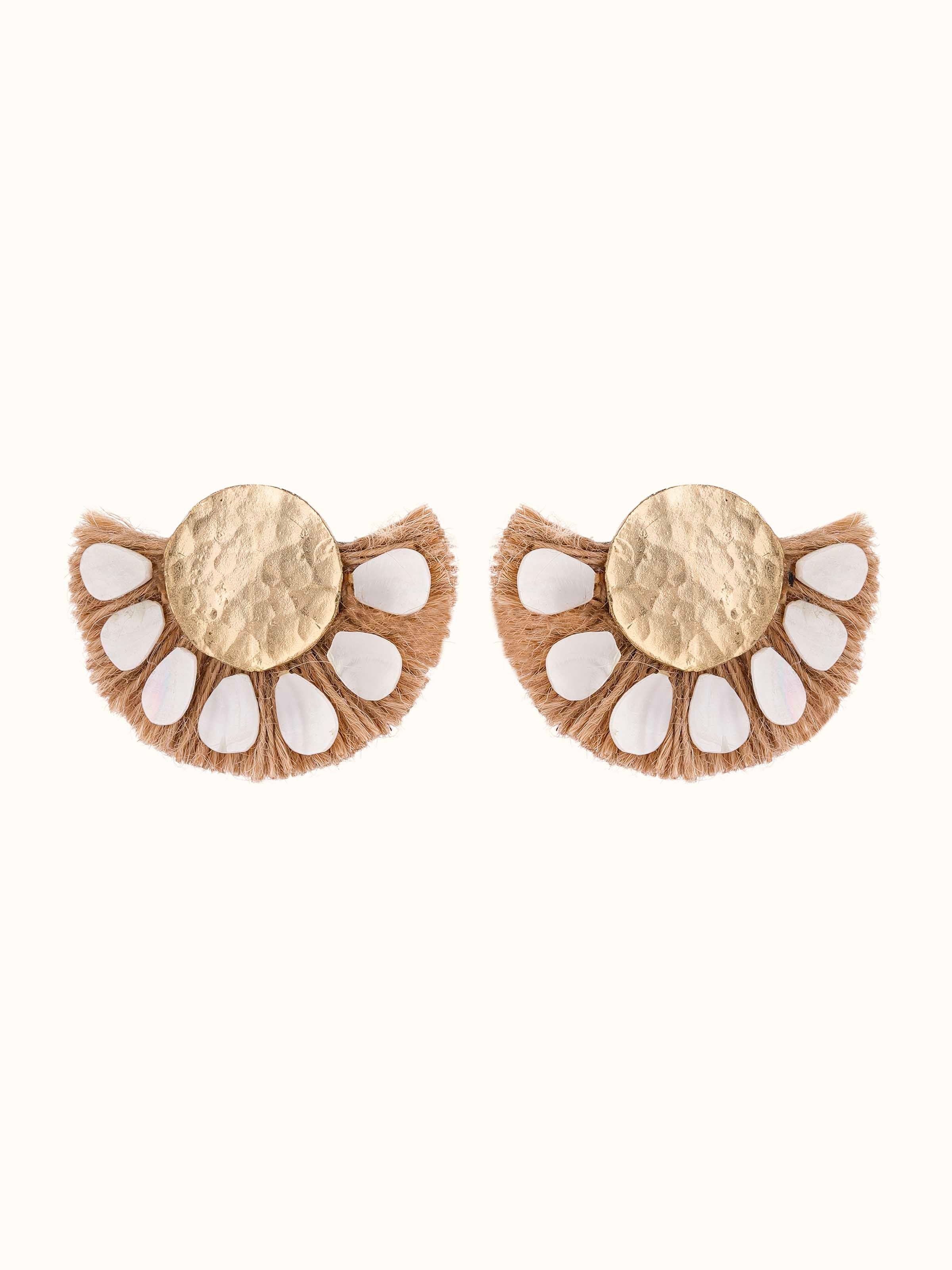 Front view of Handcrafted Drop Earrings showcasing elegant design and craftsmanship.