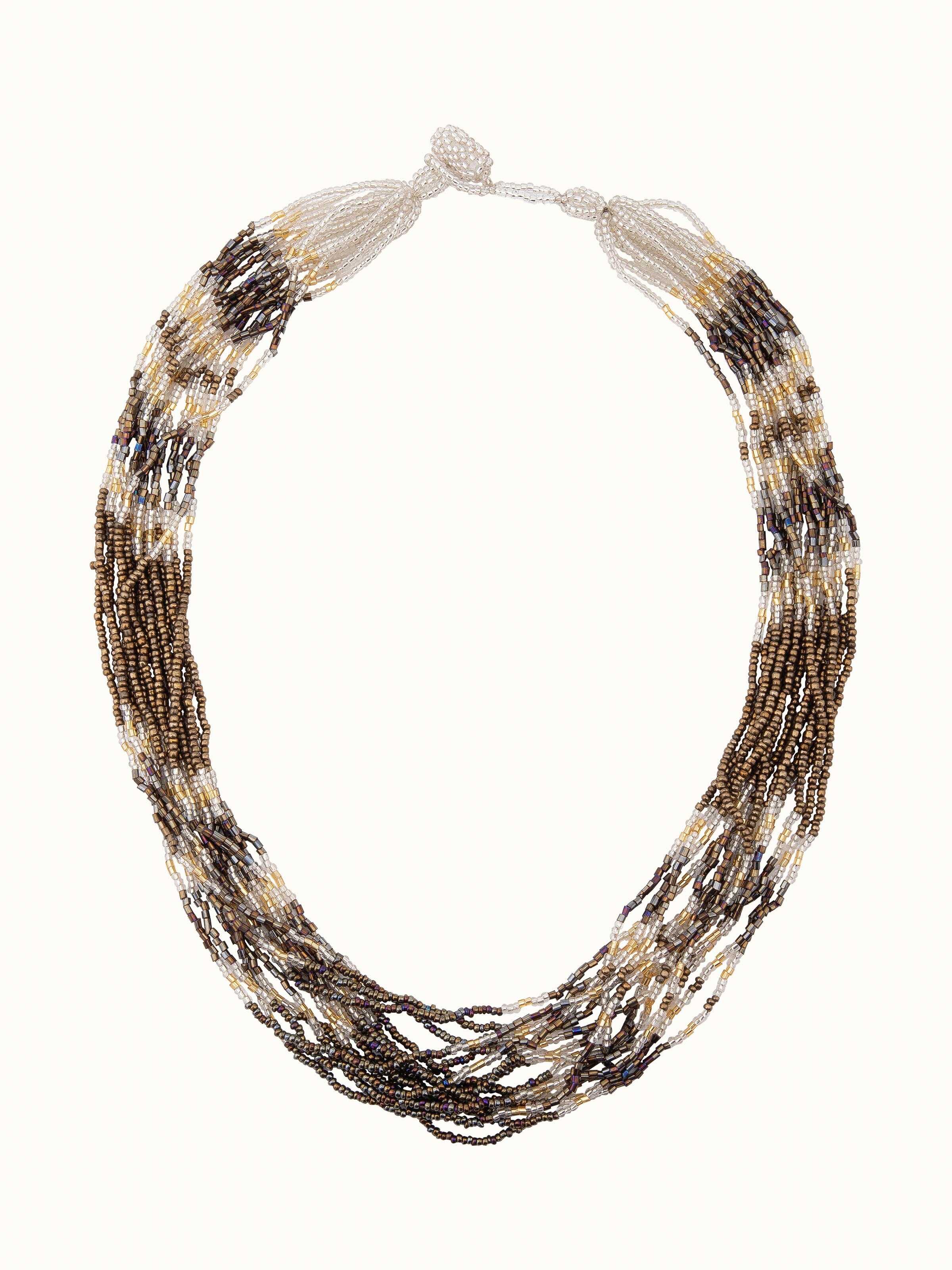 Front view of Handcrafted Long Necklace with intricate design and craftsmanship.