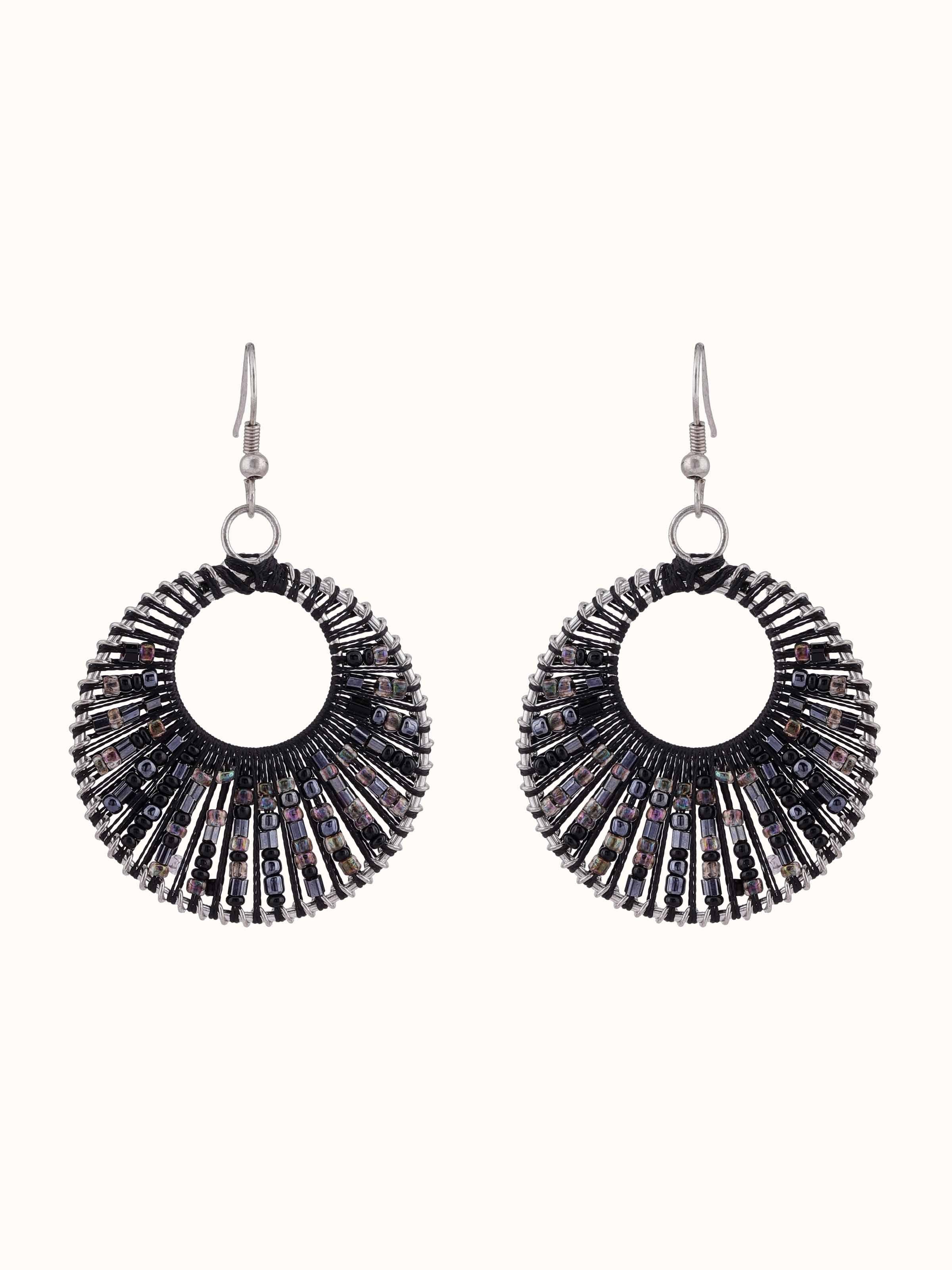 Front view of Handcrafted Drop Earrings featuring unique handcrafted design and artisanal details.