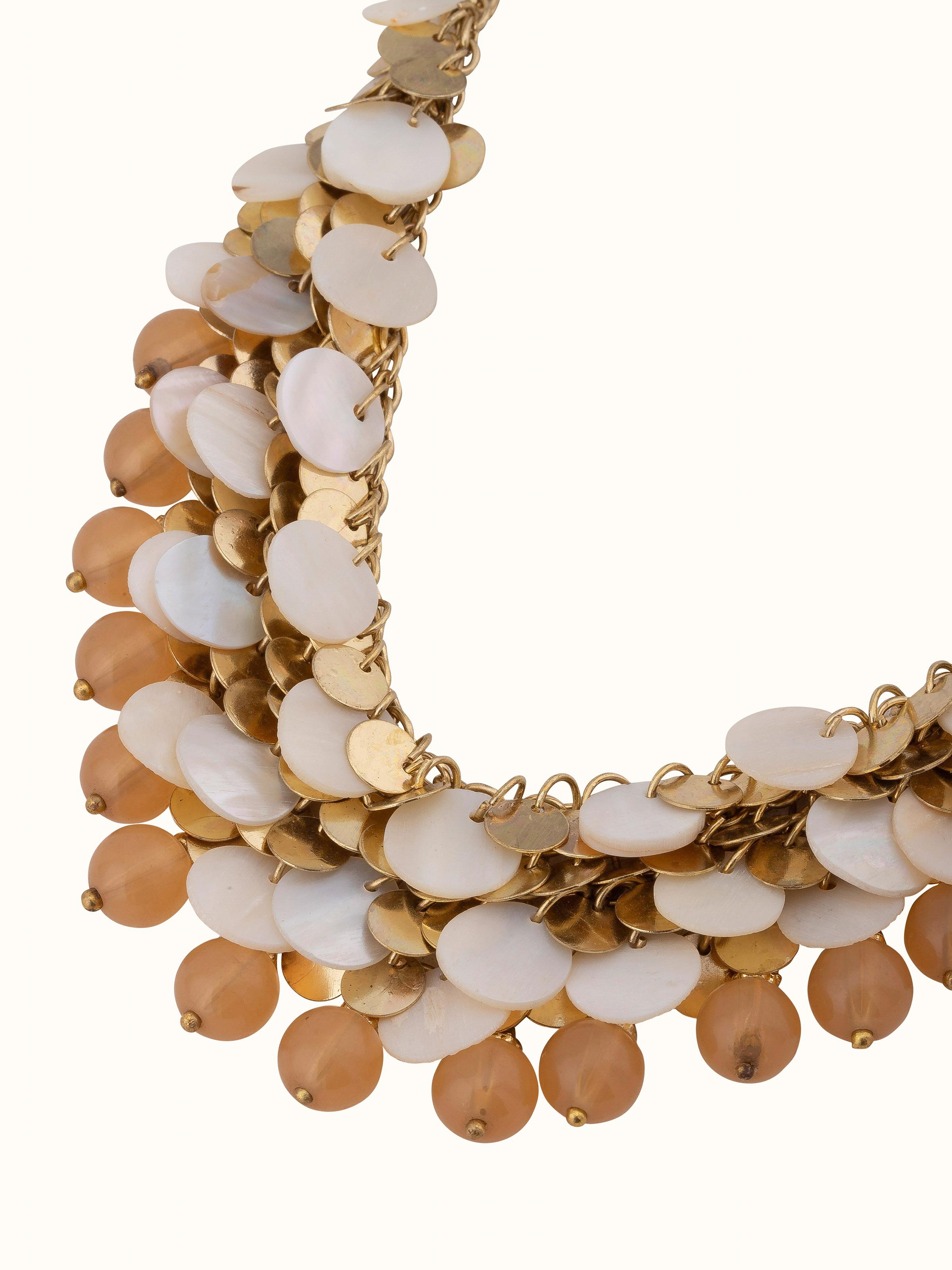 Detailed view of Handcrafted Collar Necklace focusing on the intricate details and design.