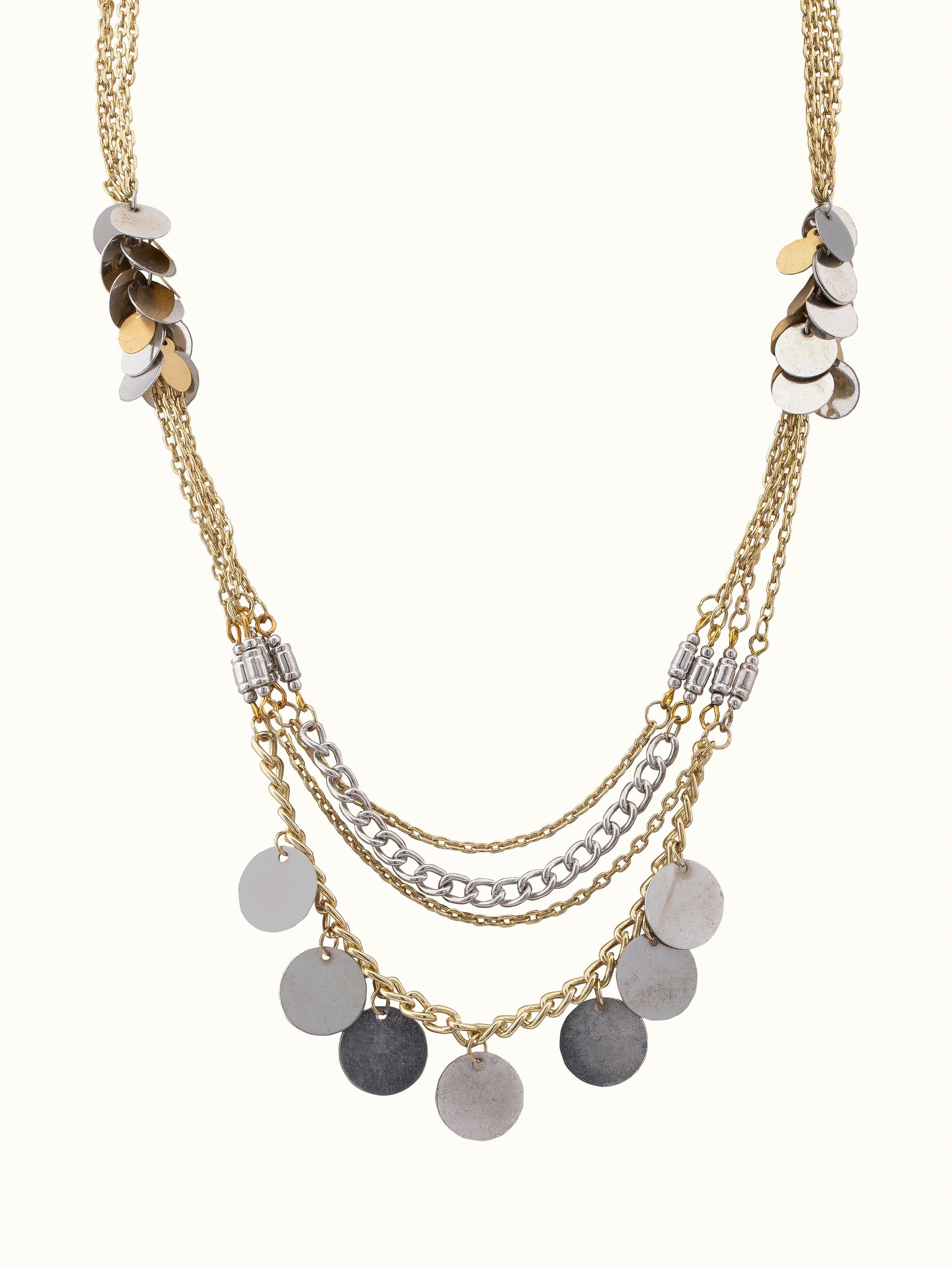 Front view of Handcrafted Long Necklace with a distinctive design and vibrant colors.