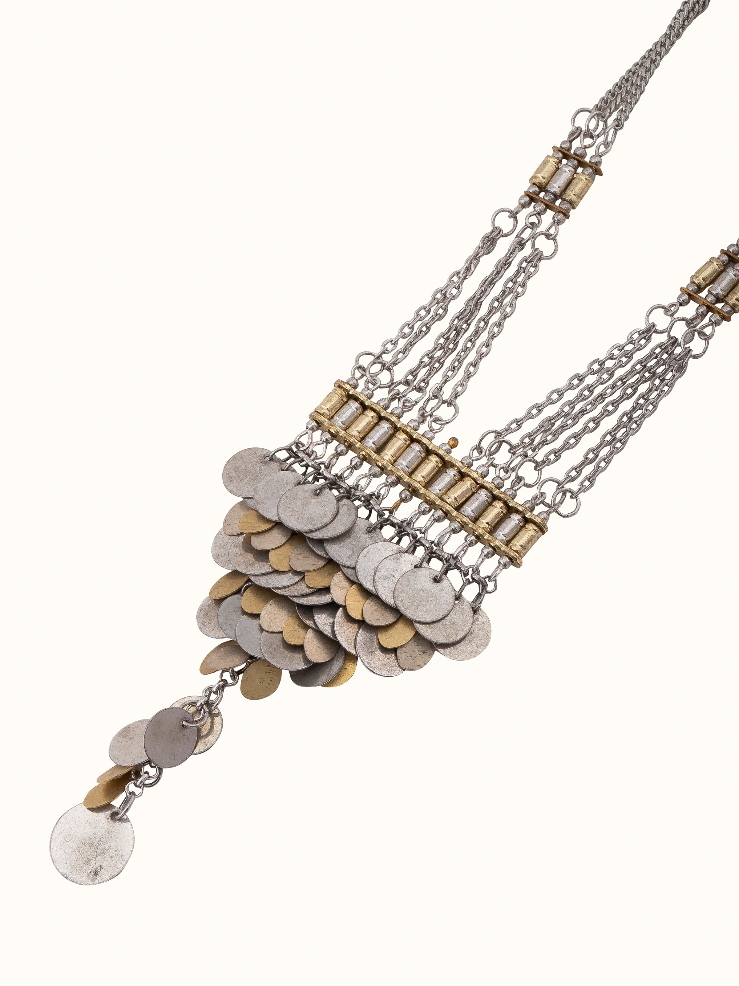 Back view of Handcrafted Long Necklace featuring the clasp and overall design.