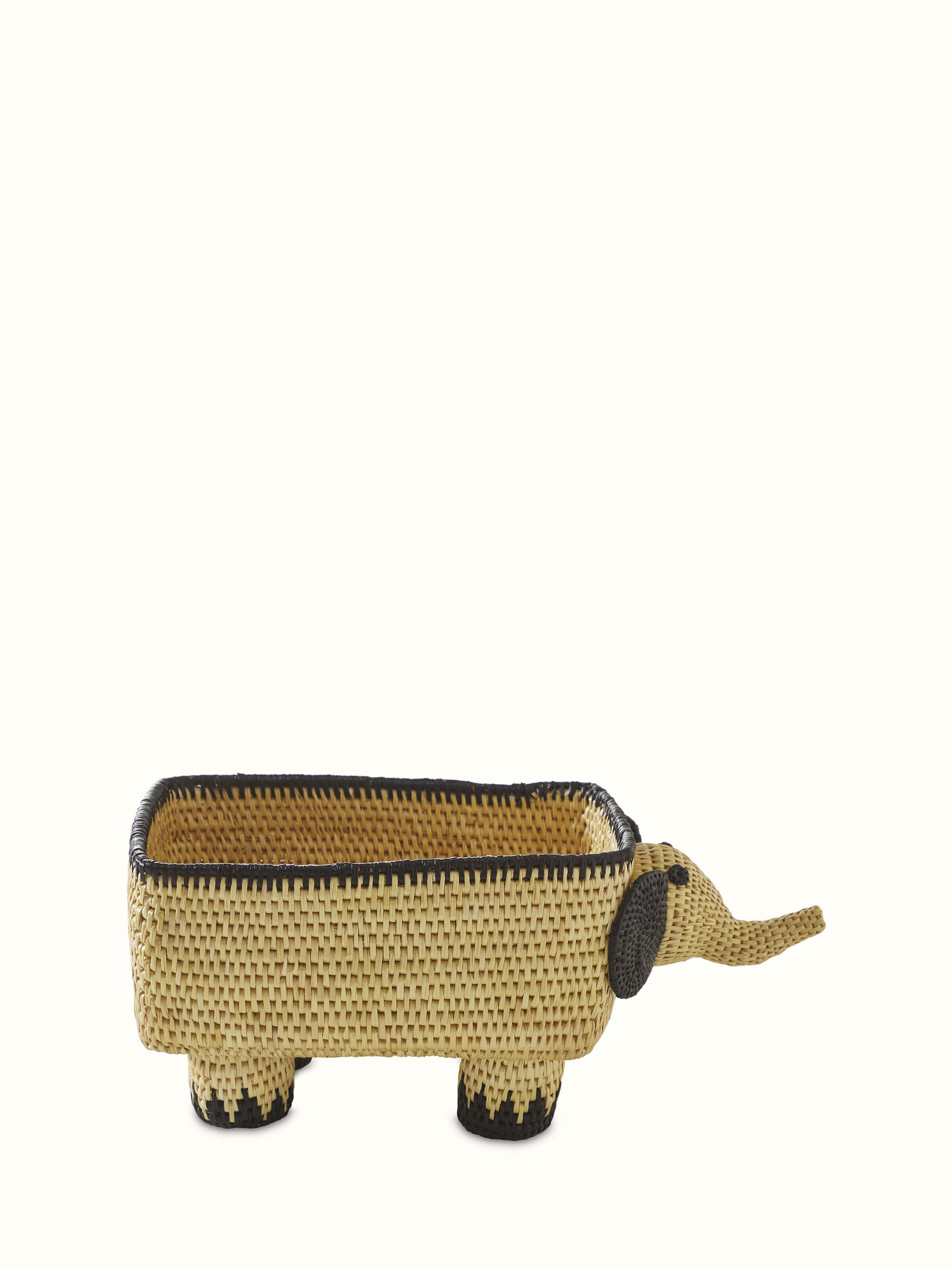 Close-up detail of Sikki Grass Fruit Bowl in white focusing on the texture and weaving patterns.