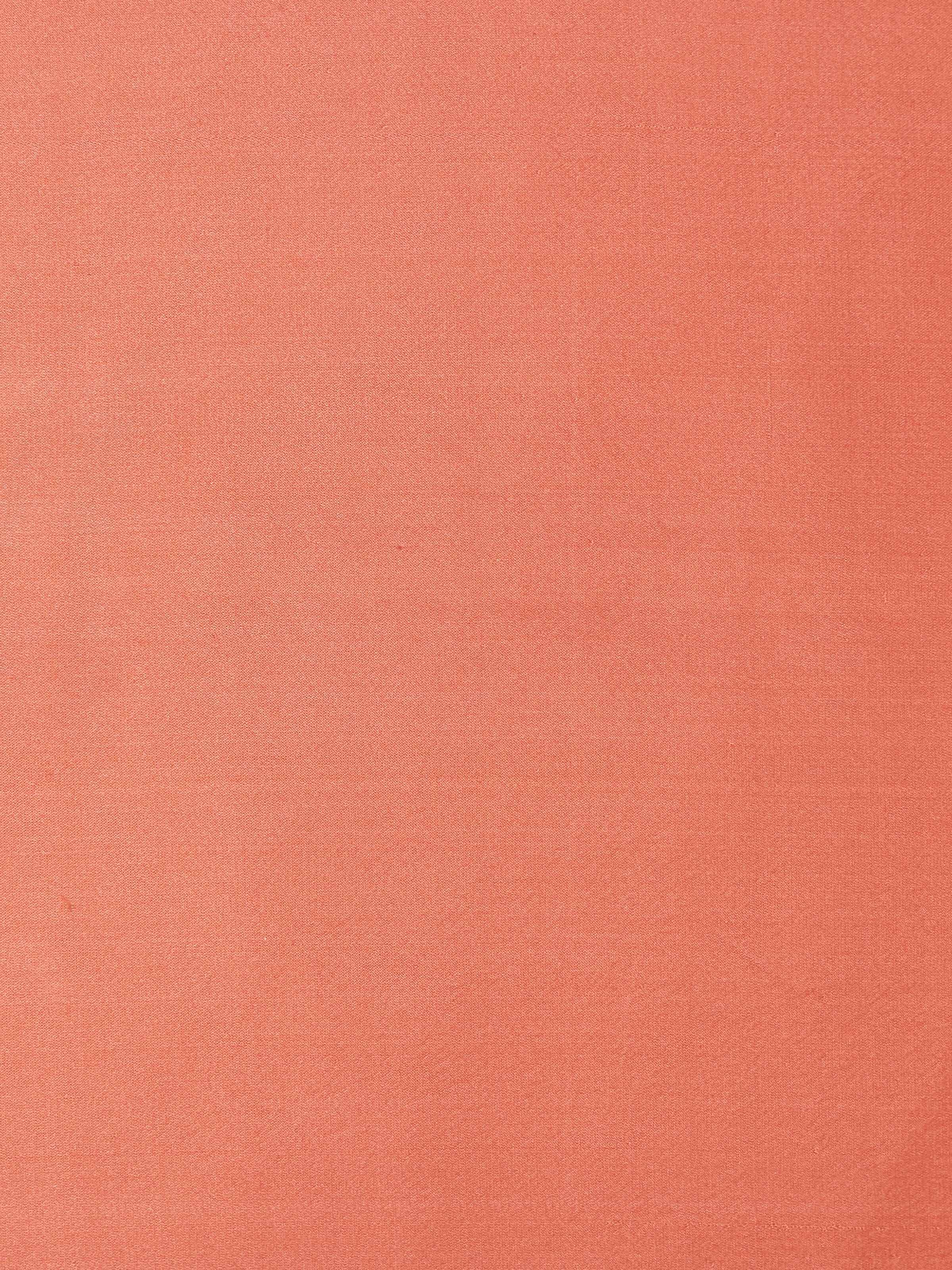 Back view of Malya Peach Silk Satin Banarasi Cushion Cover showcasing the seamless finish and exquisite color