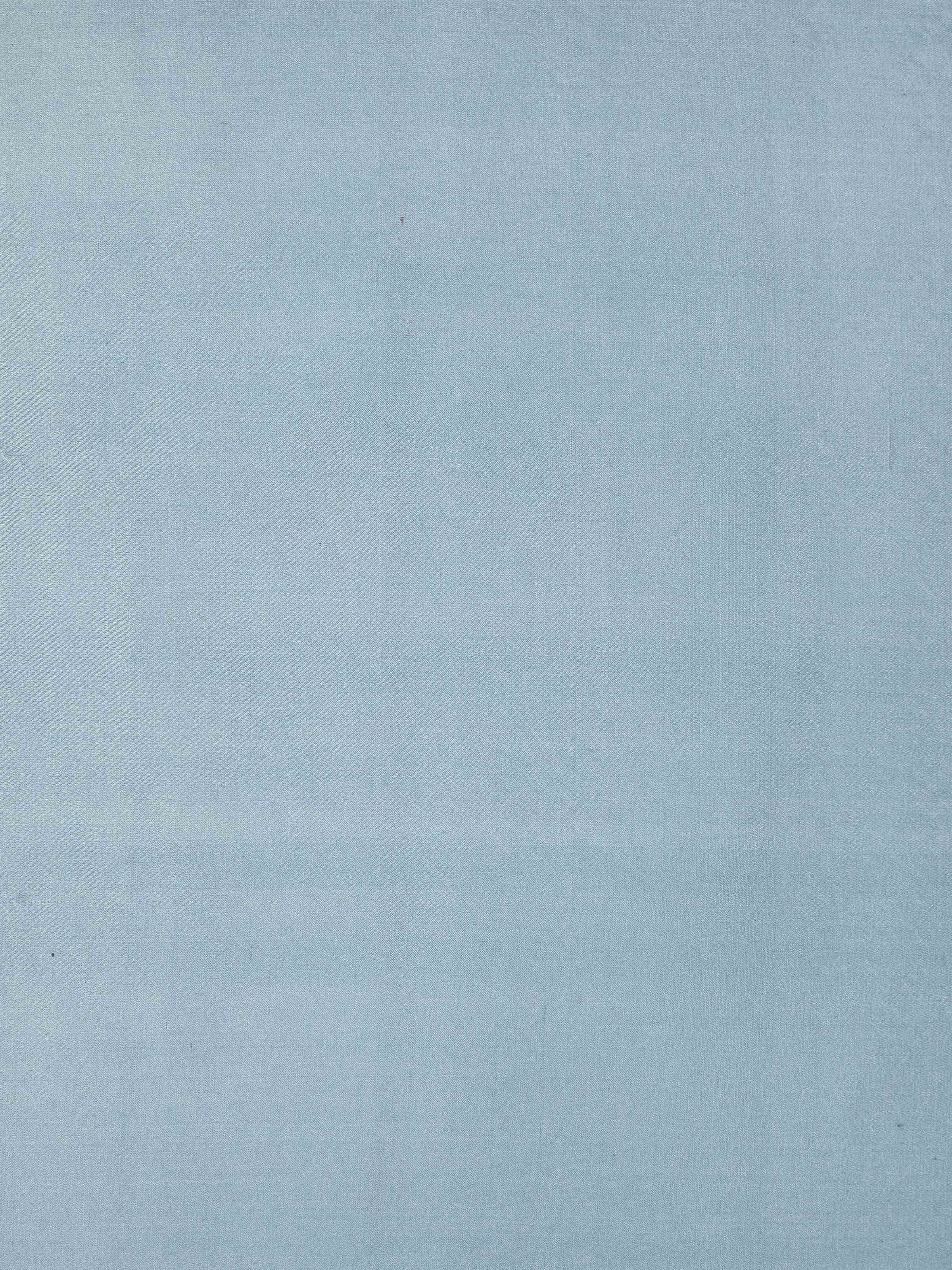 Side detail of light aqua Banarasi cushion cover showcasing fabric sheen and smooth texture