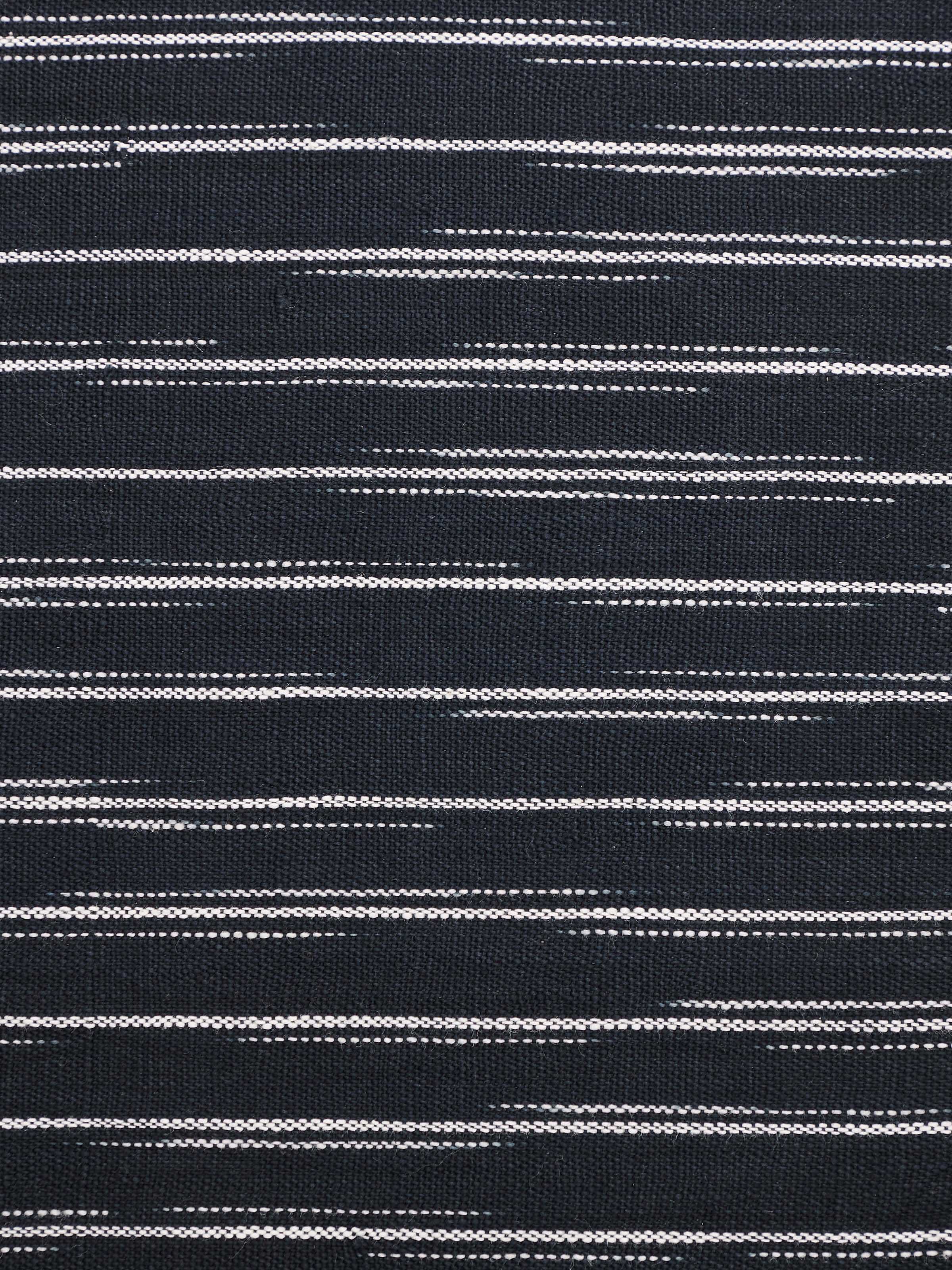 Side view of Krsna black Mridul cotton handloom cushion cover