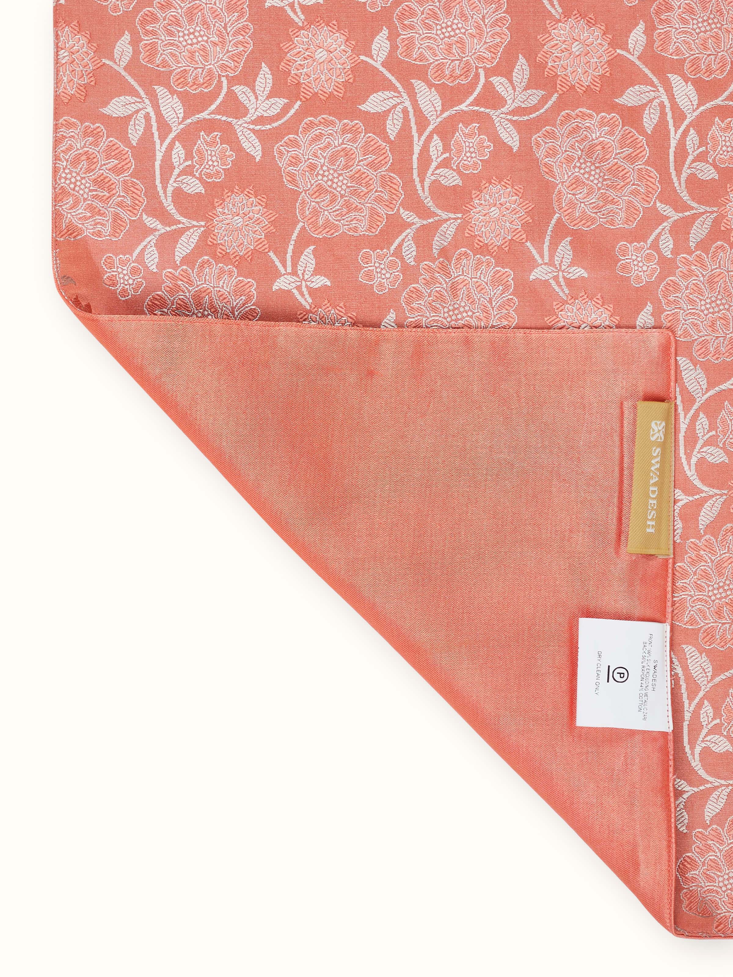 Back view showing clean finishing and thickness of the table runner.