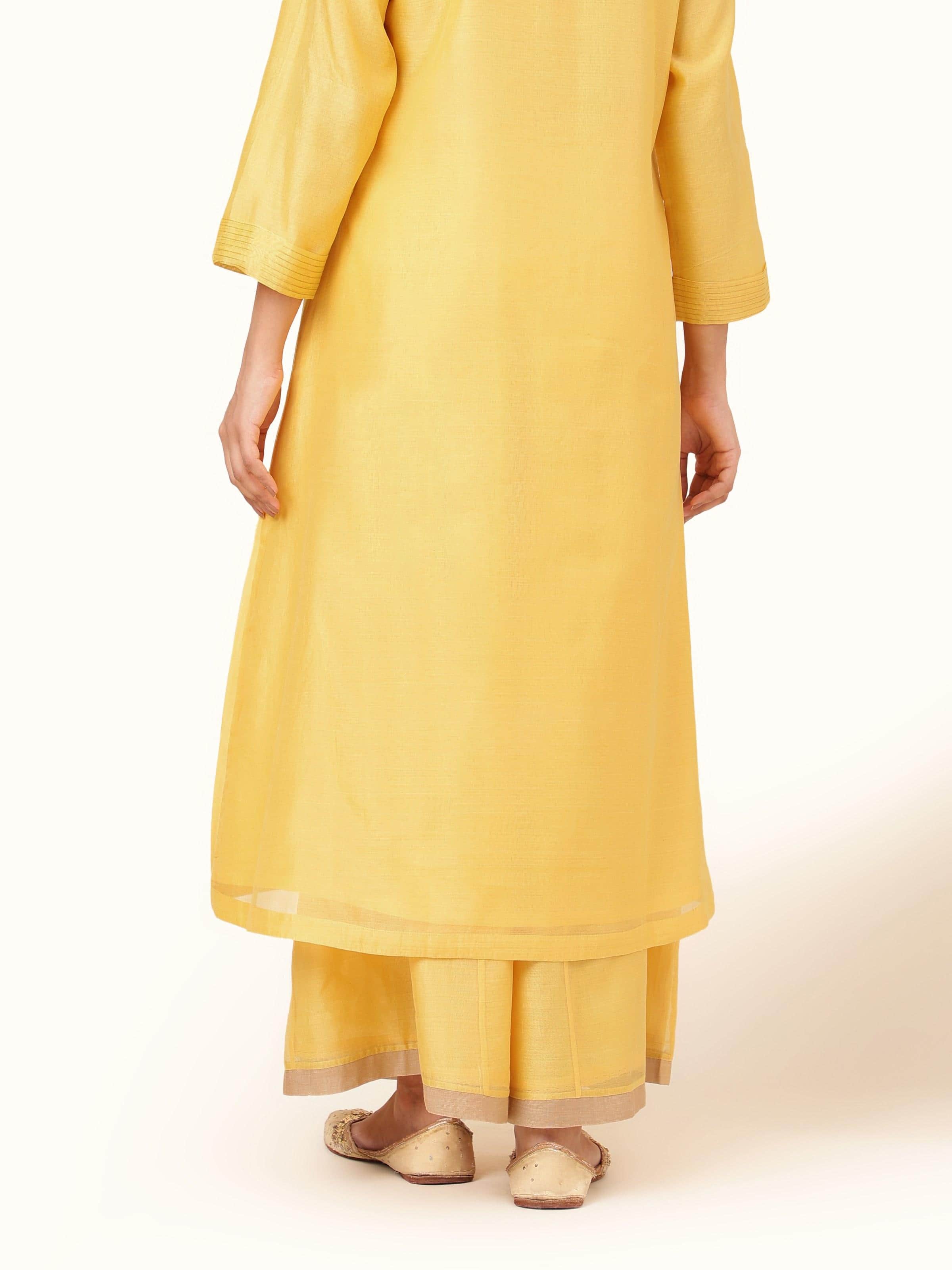Yellow Silk Chanderi Sharara