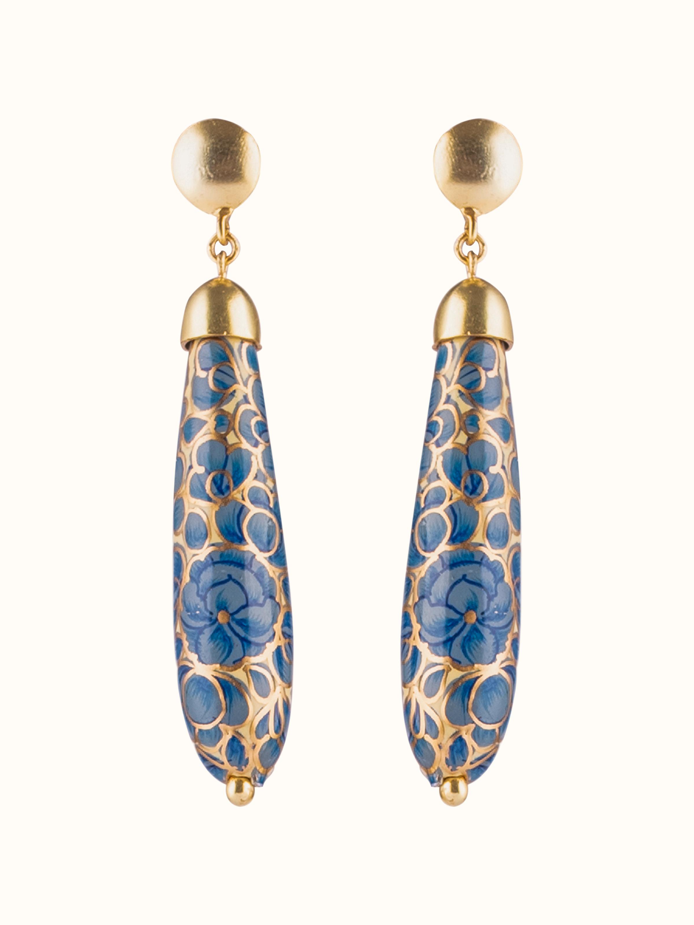 Papier-Mâché Drop Earrings