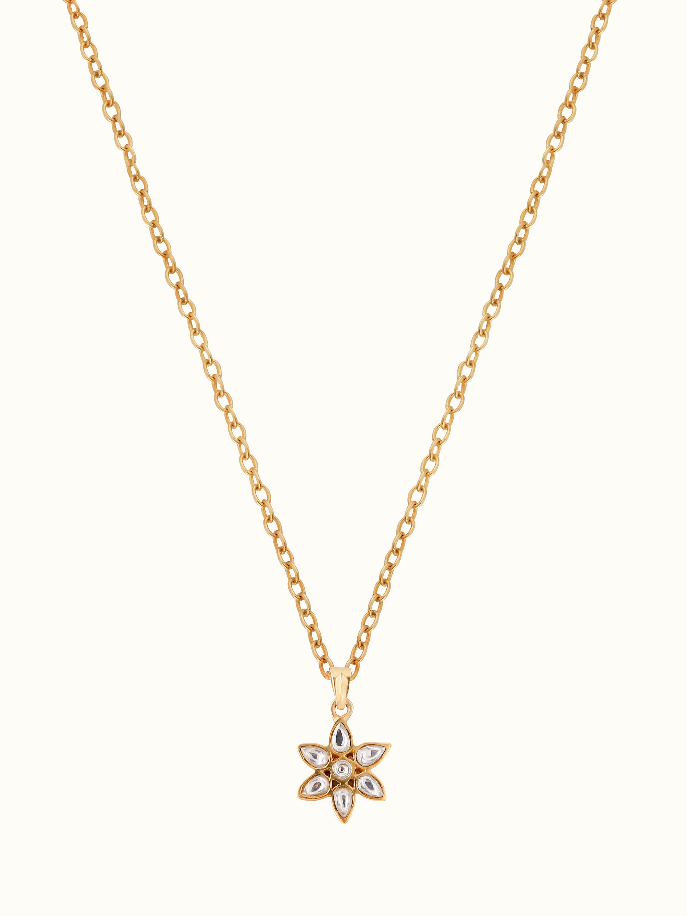 Front view of Silver Smithing Pendant & Chain highlighting the pendant's design and the chain's elegance