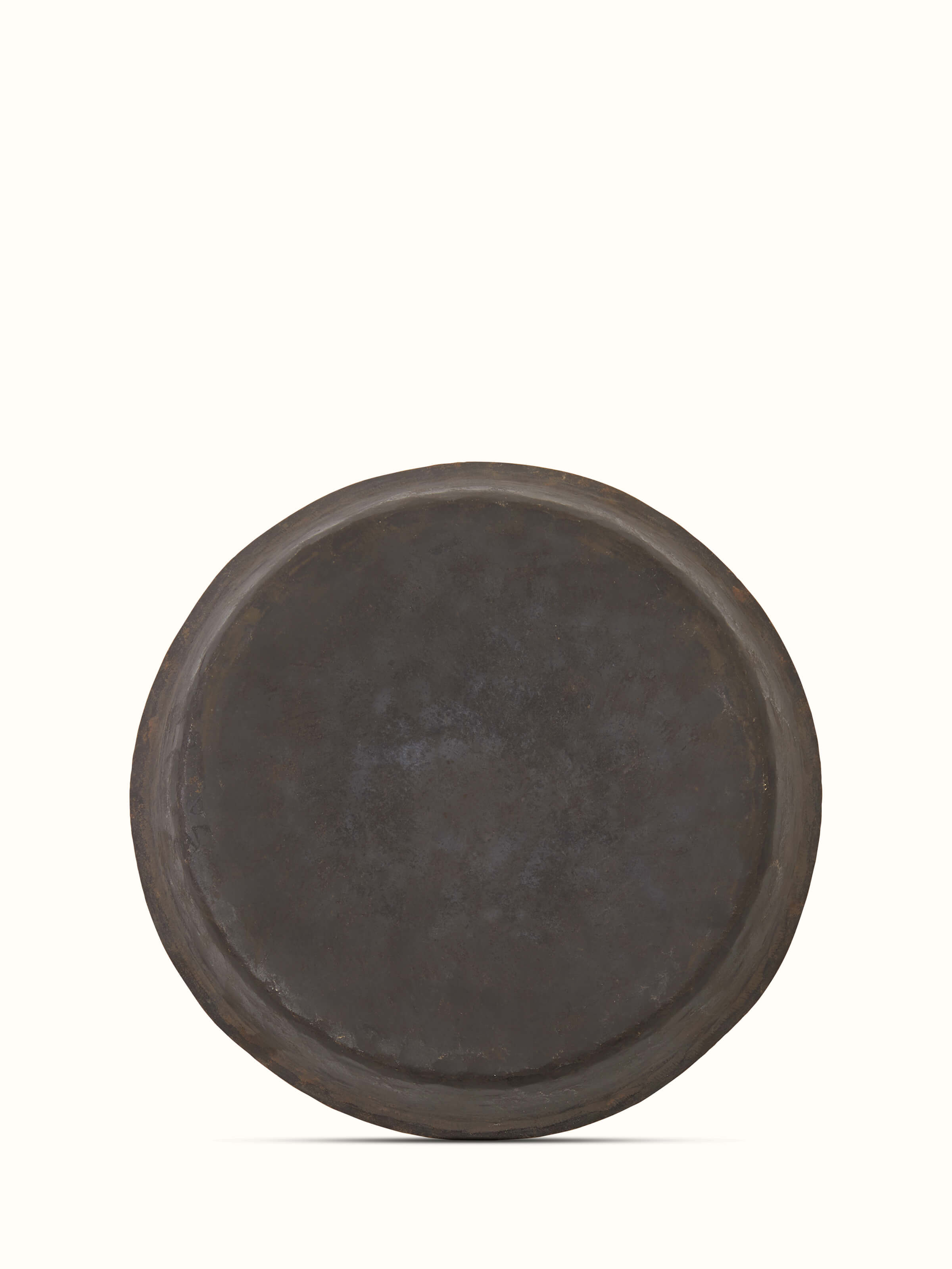 Detailed view of bell metal Balisiri side plate, focusing on the ornate design and craftsmanship