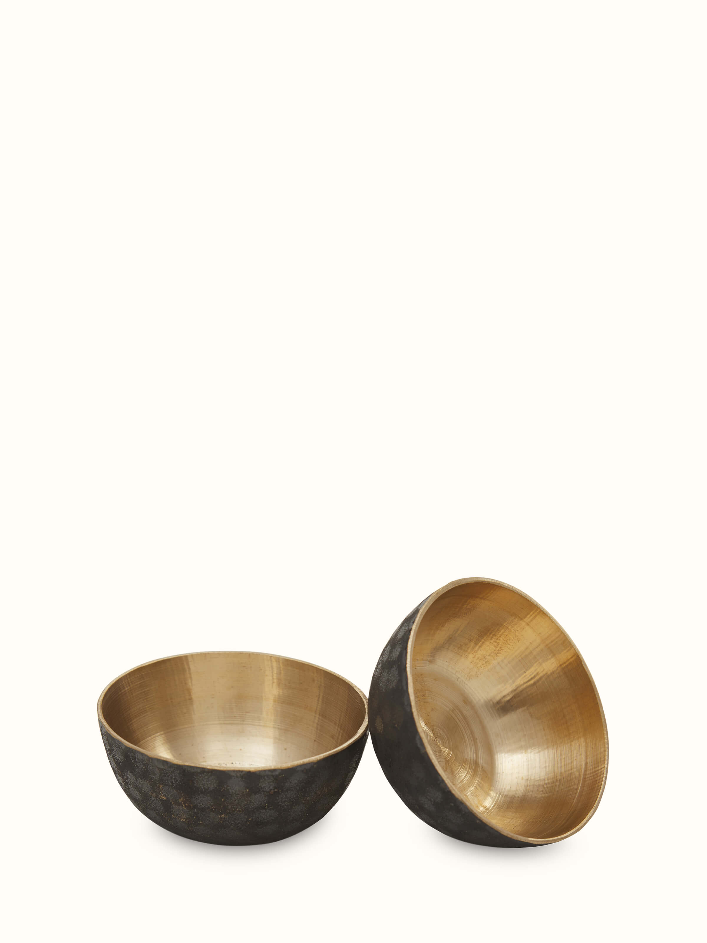 Side view of Bell metal dinner bowl showing smooth finish and elegant design