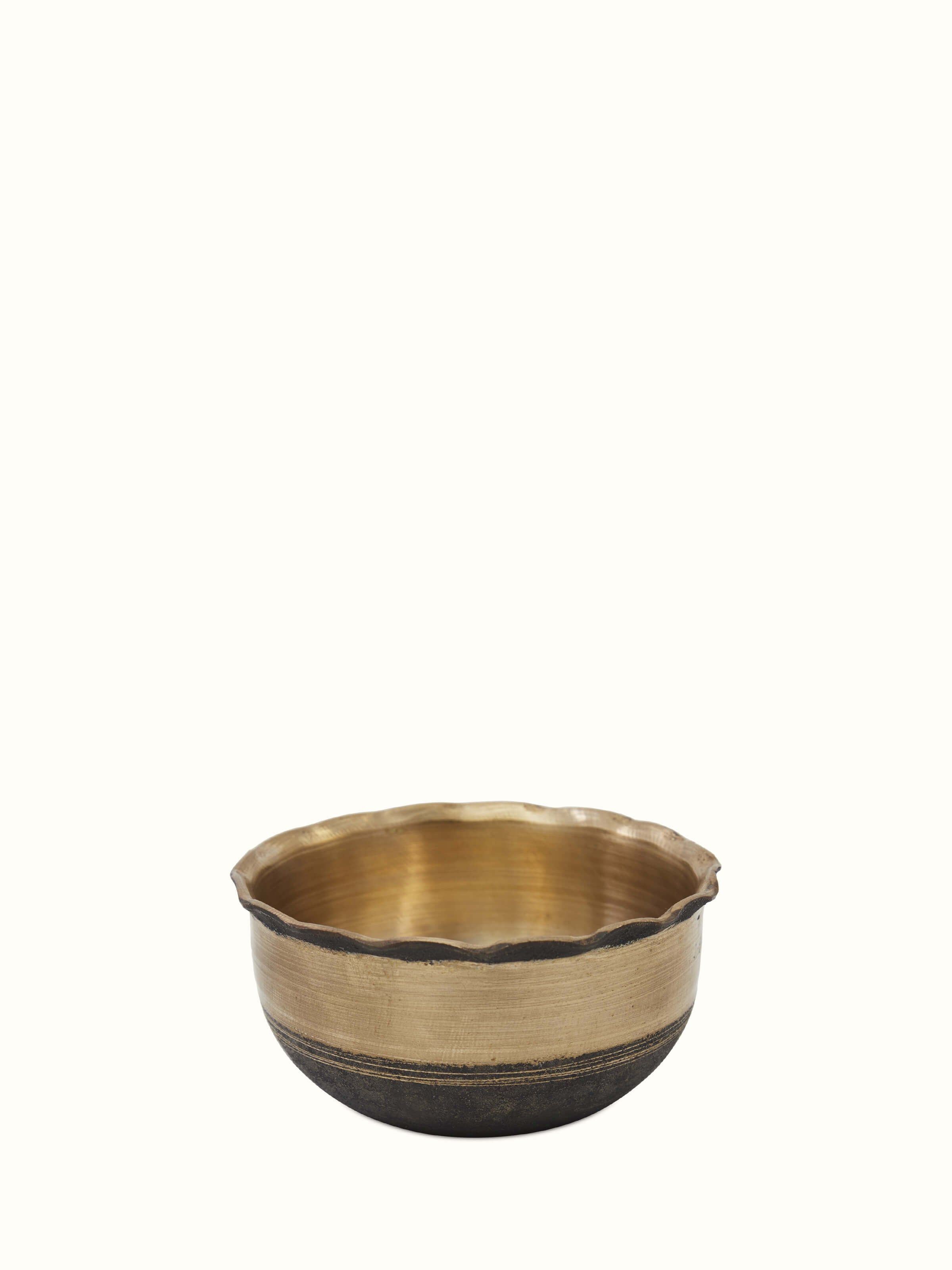 Front view of Bell Metal Bela Dinner Bowl showcasing its elegant design and polished metal finish