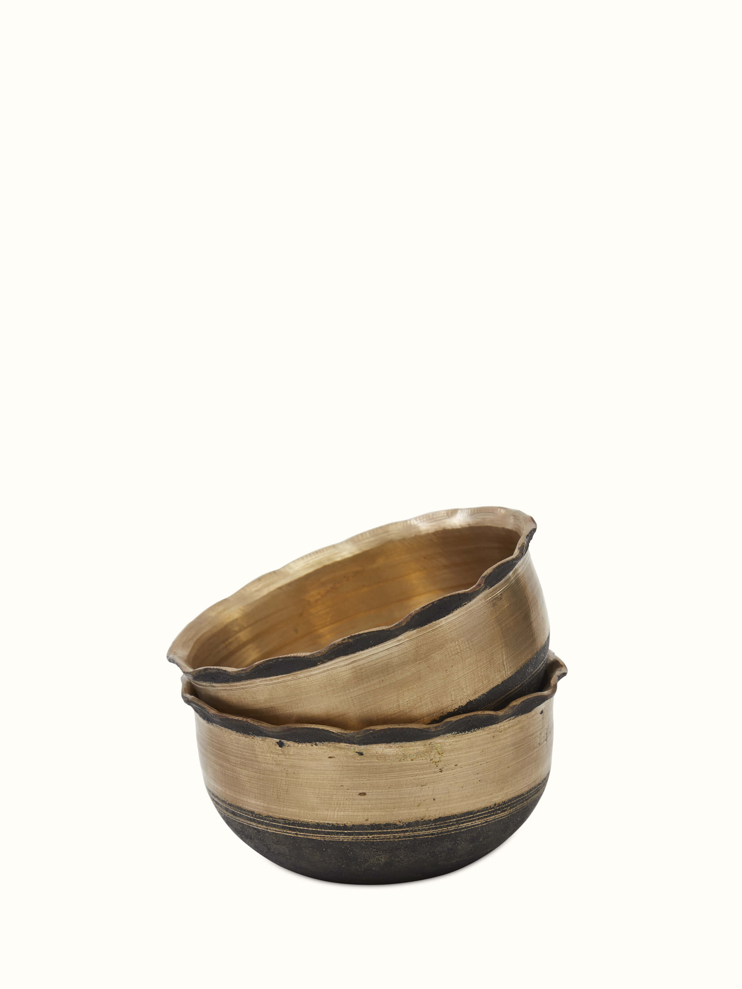 Detailed view of Bell Metal Bela Dinner Bowl focusing on the intricate design and fine metalwork