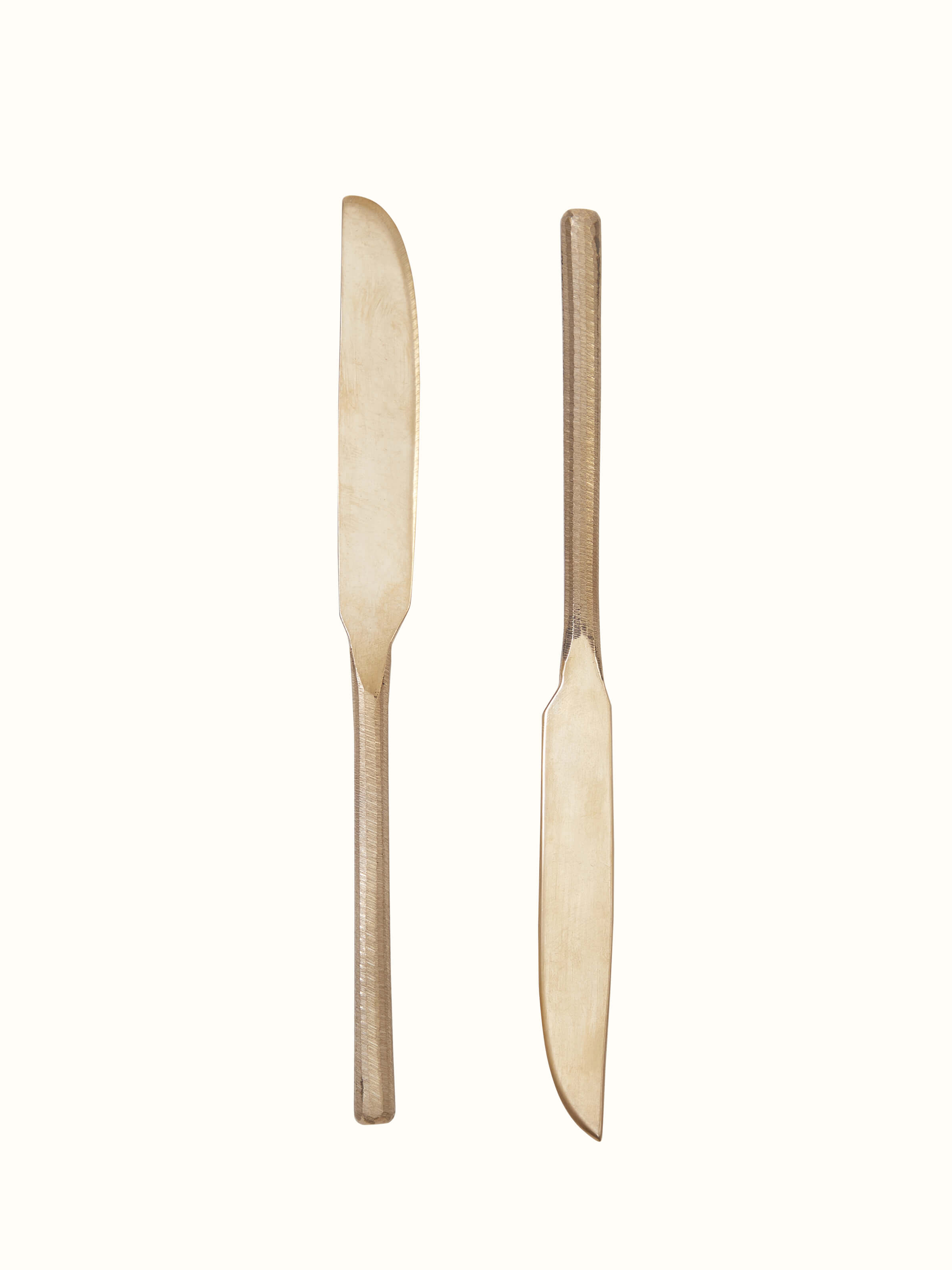 Detailed view of bell metal dinner knife highlighting fine craftsmanship