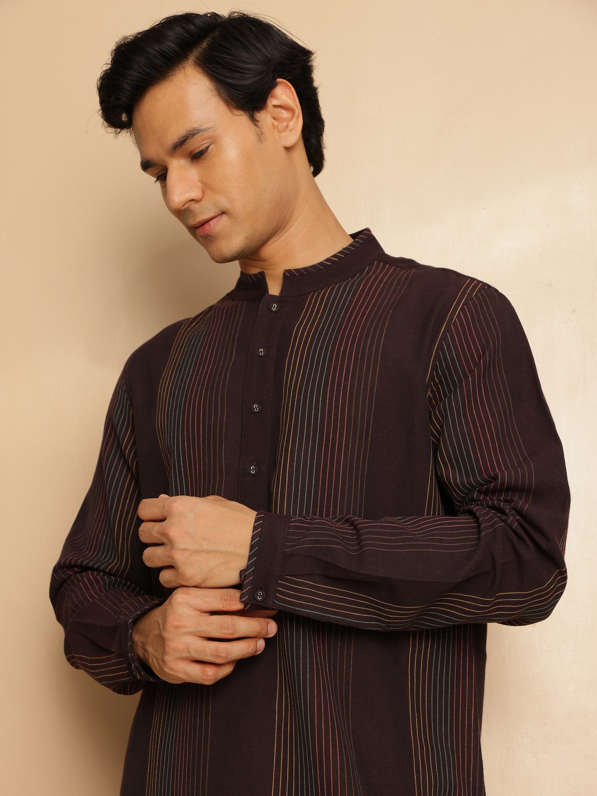 Another angle showcasing the textured weave and rustic charm, seamlessly blending tradition with style.