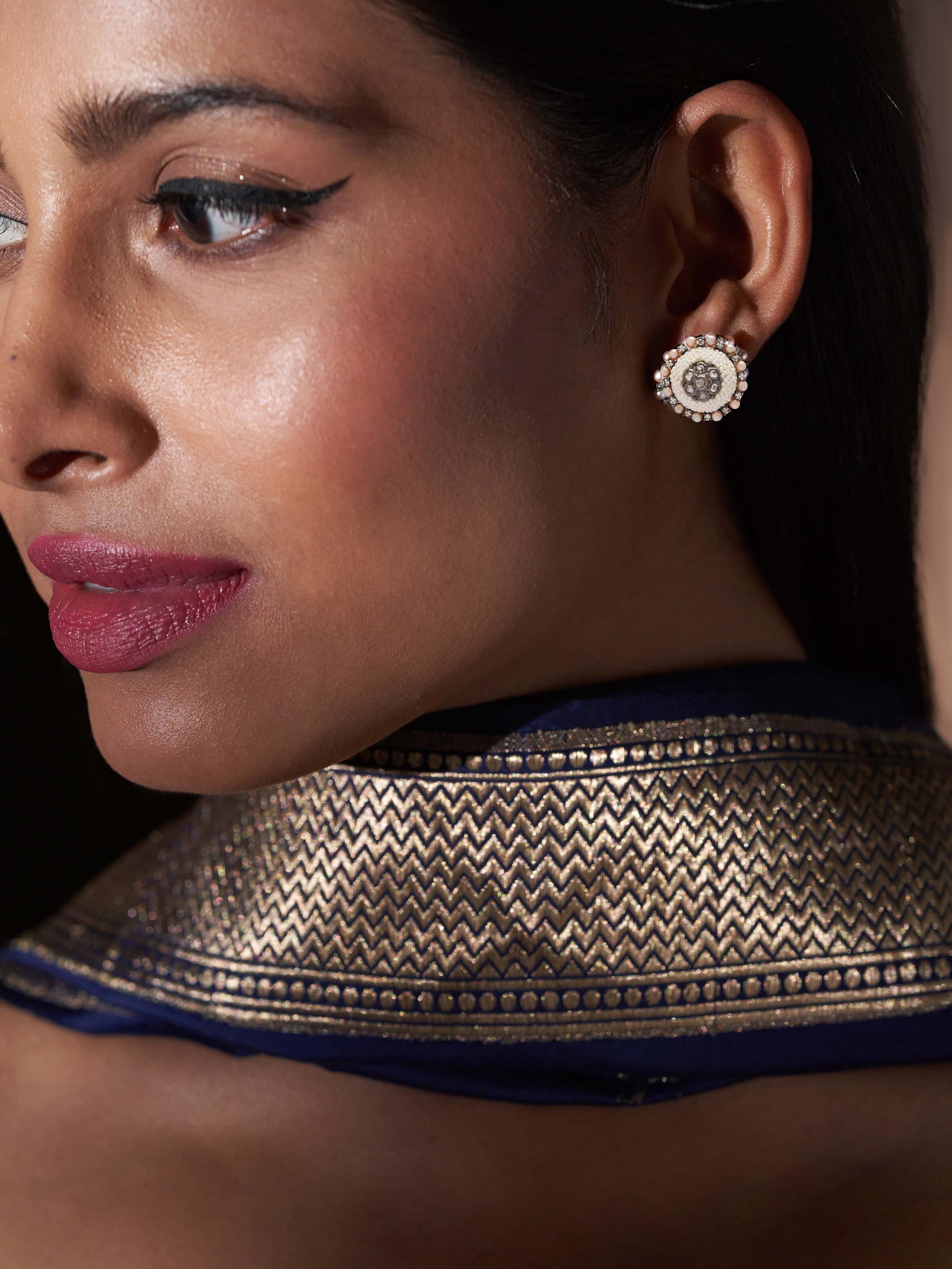 Pearl Pirohi 18 Karat Gold Studs