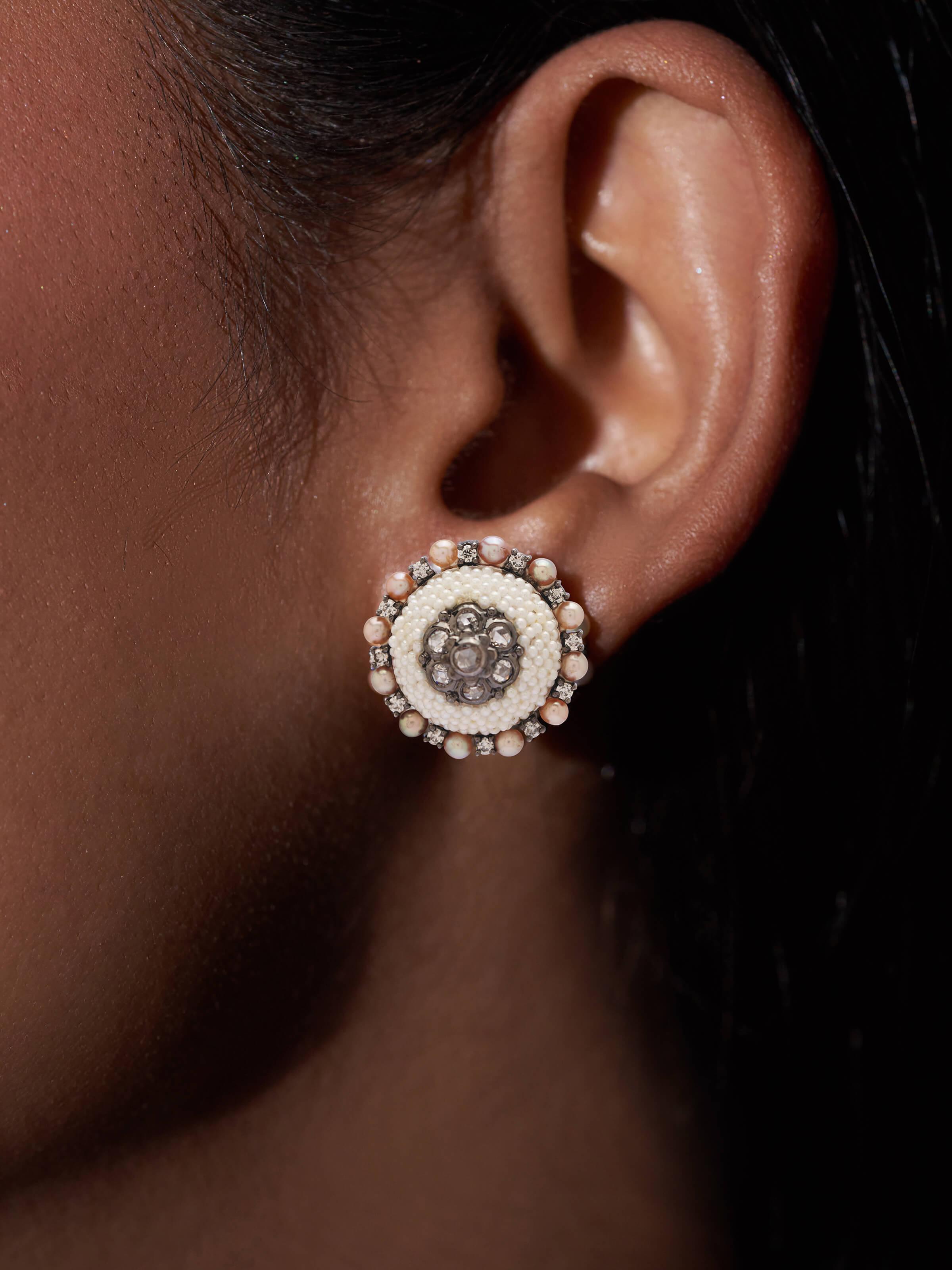 Pearl Pirohi 18 Karat Gold Studs