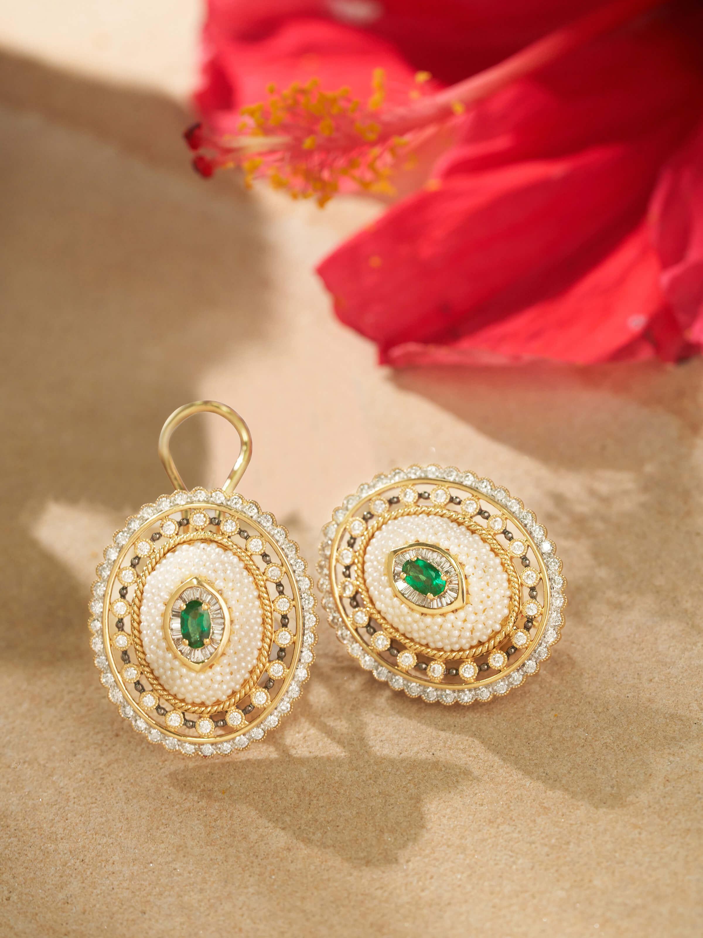 Pearl Pirohi 18 Karat Gold Studs