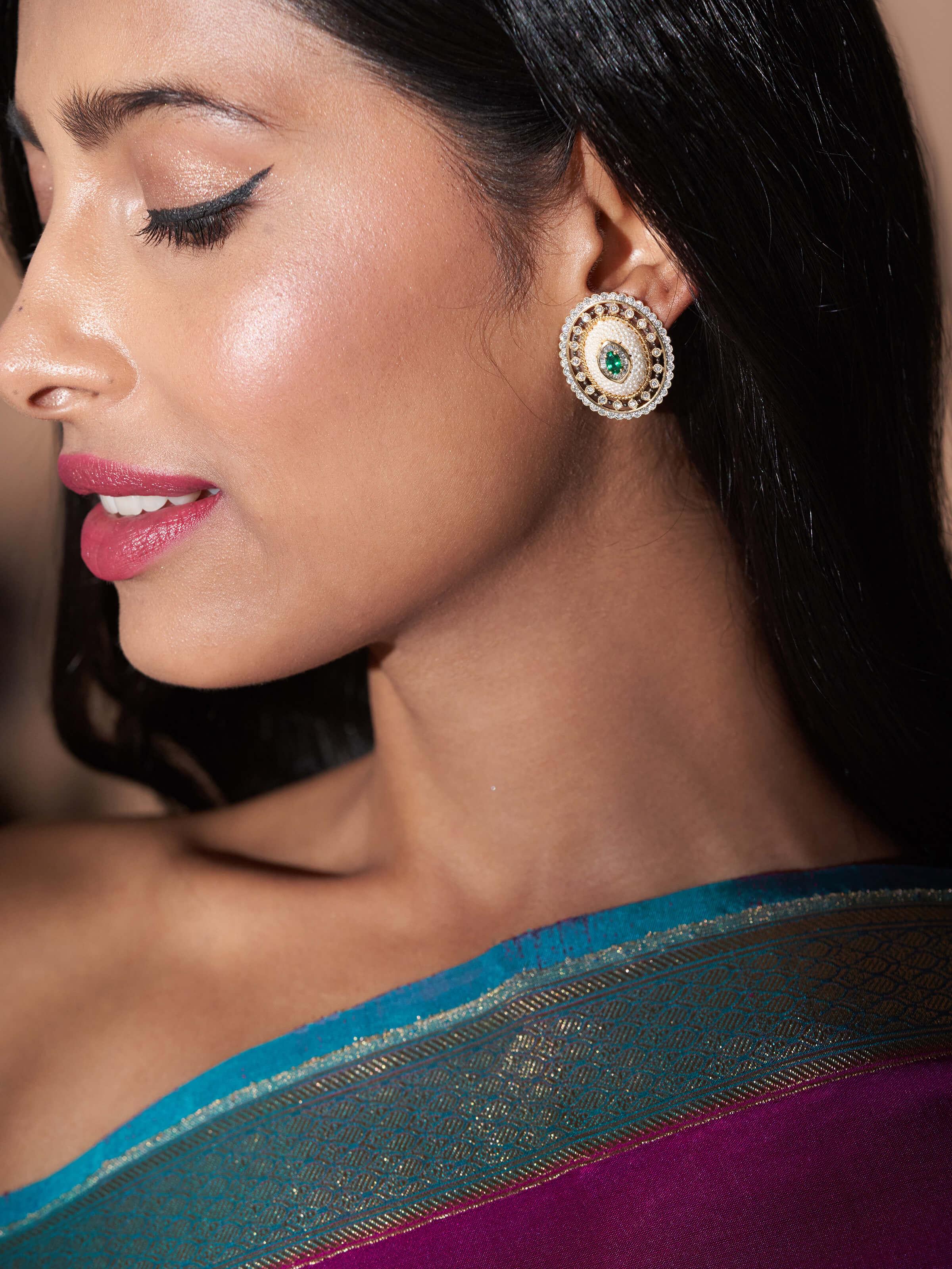 Pearl Pirohi 18 Karat Gold Studs