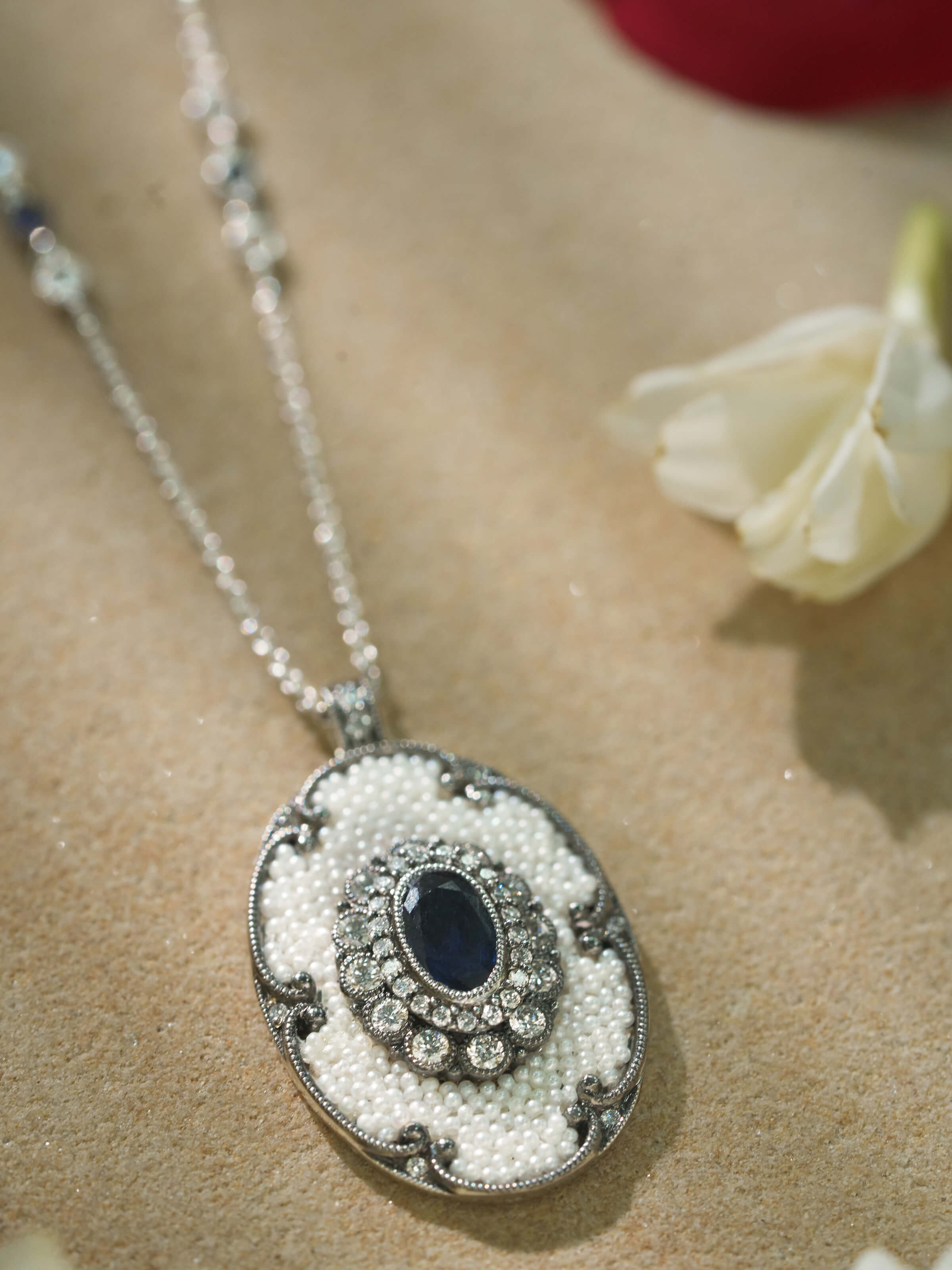 Pearl Pirohi 18 Karat Gold Pendant & Chain