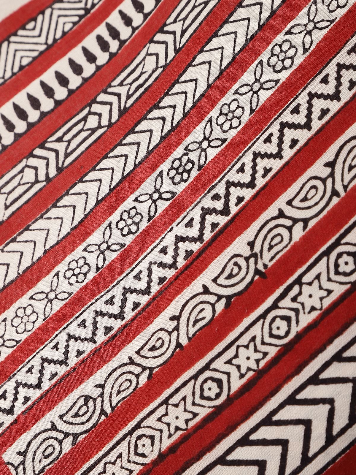 Black Cotton Bagh Block Printed Stole