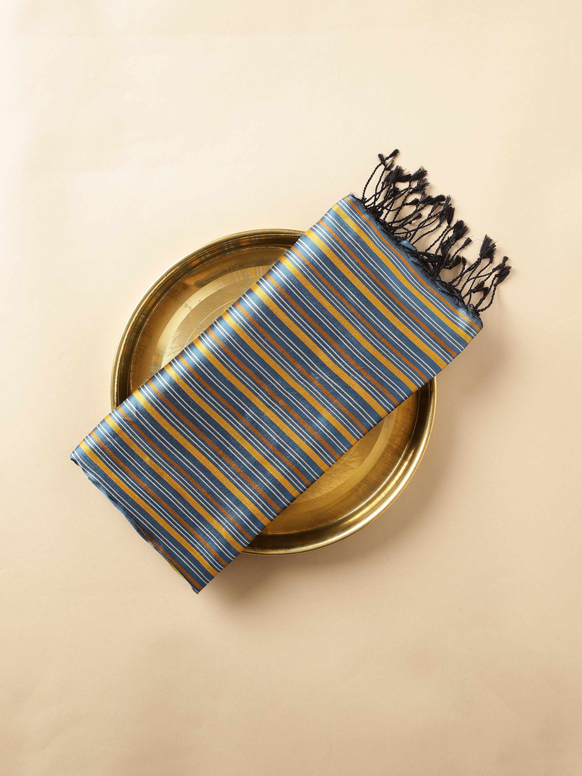 Blue Silk Odisha Ikat Dupatta