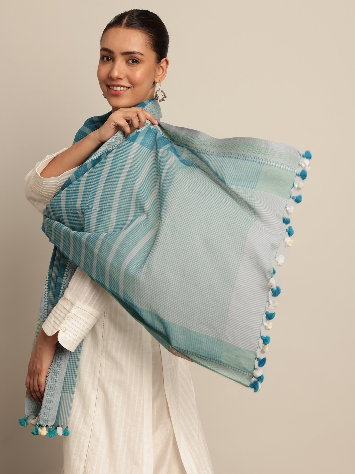 Aqua Cotton Stole