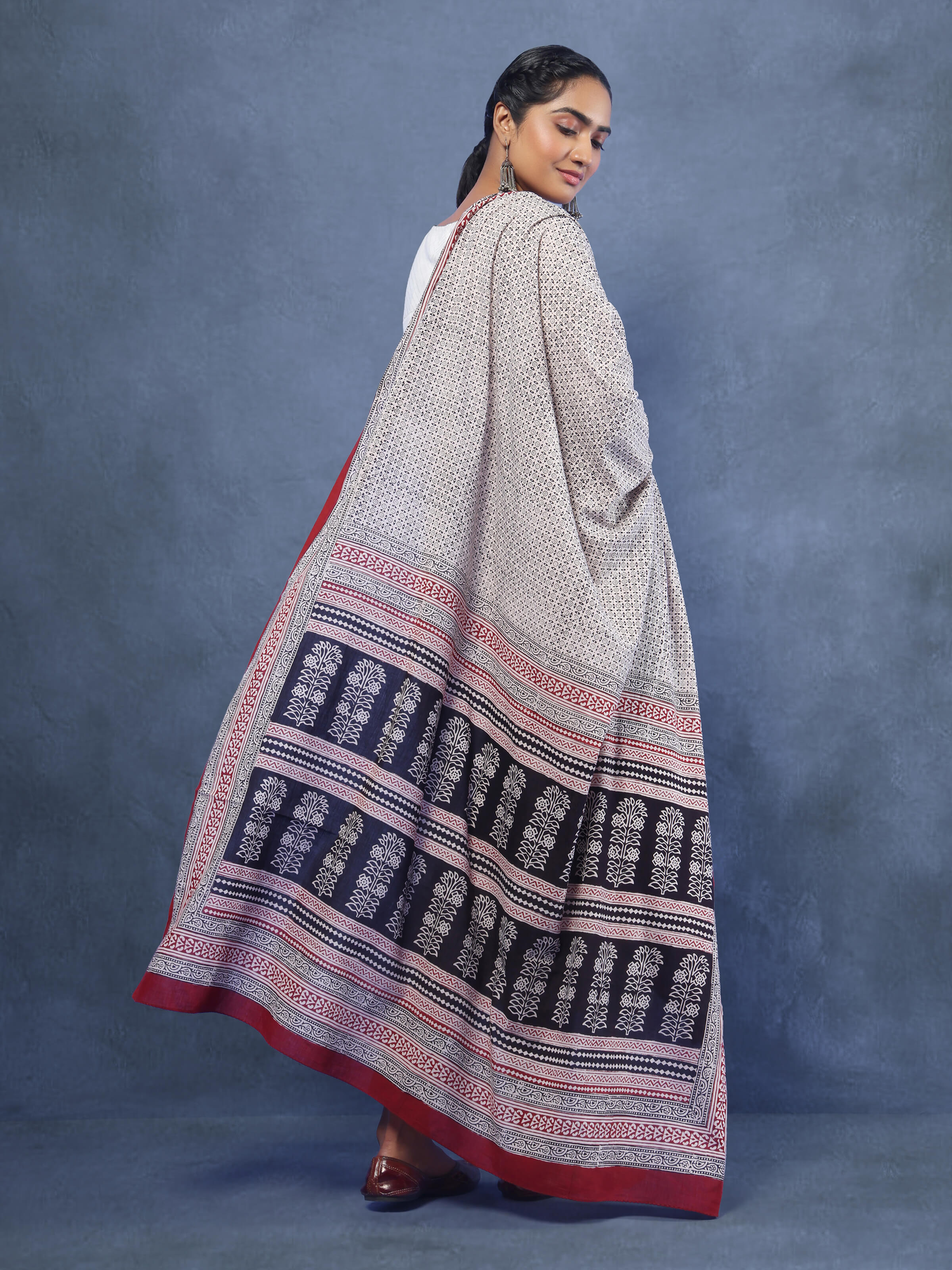 Detailed view highlighting the intricate patterns and craftsmanship.