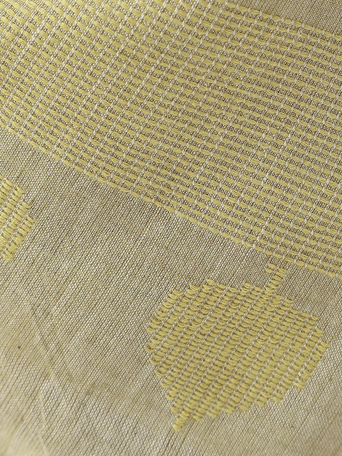 Mustard Cotton Extra-weft Stole