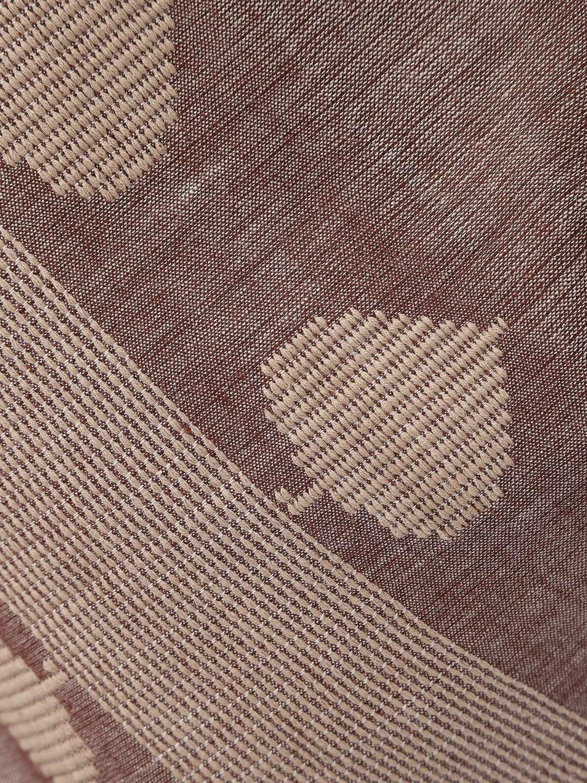 Beige Cotton Extra-weft Stole