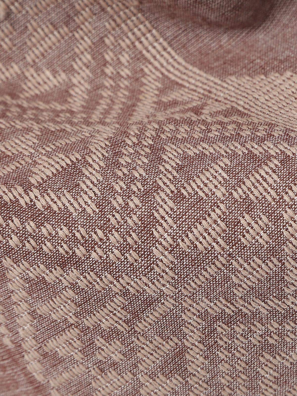Brown Cotton Extra-weft Stole