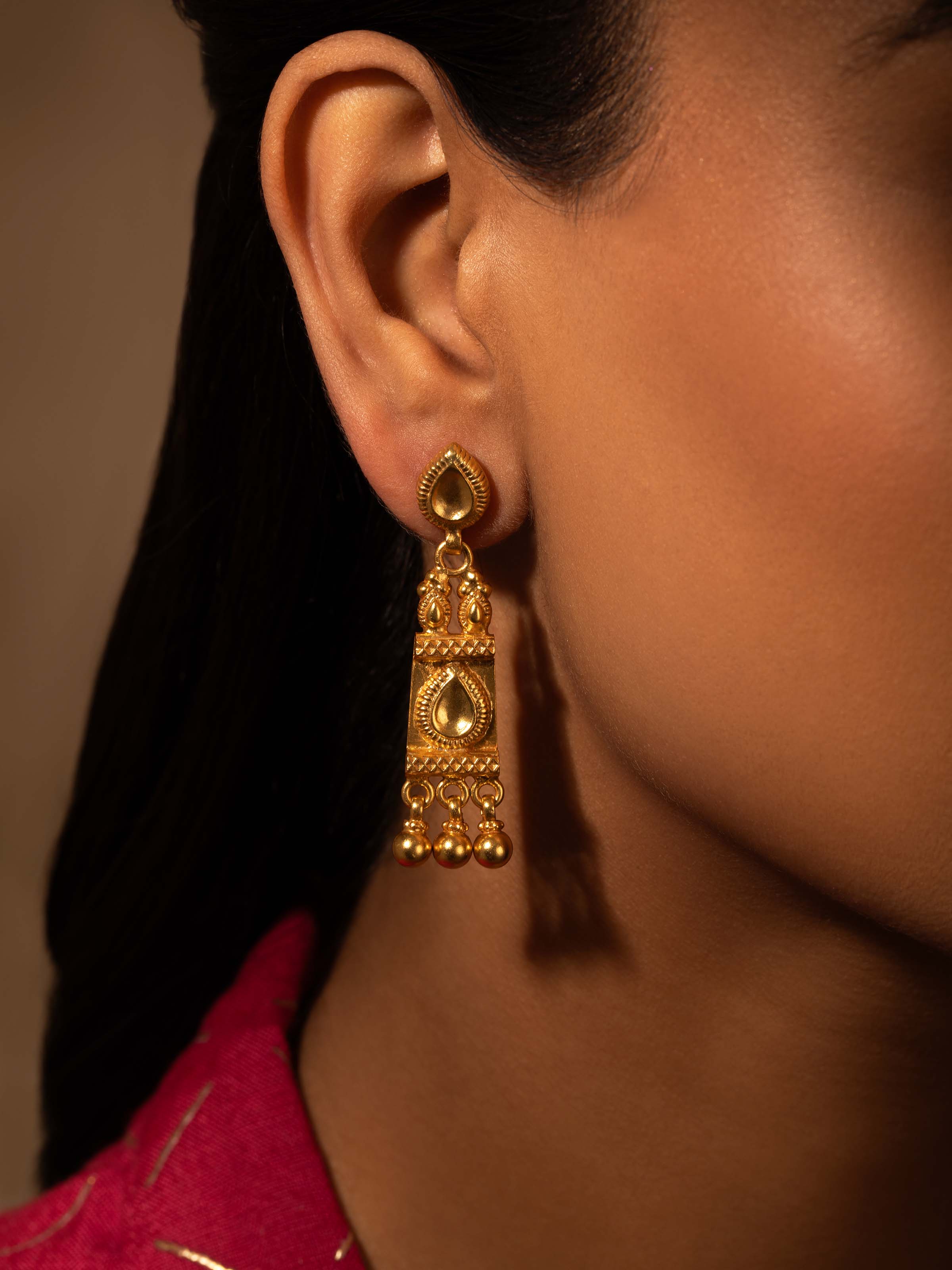 Close-up of Patwa Collar Necklace highlighting intricate embroidery.
