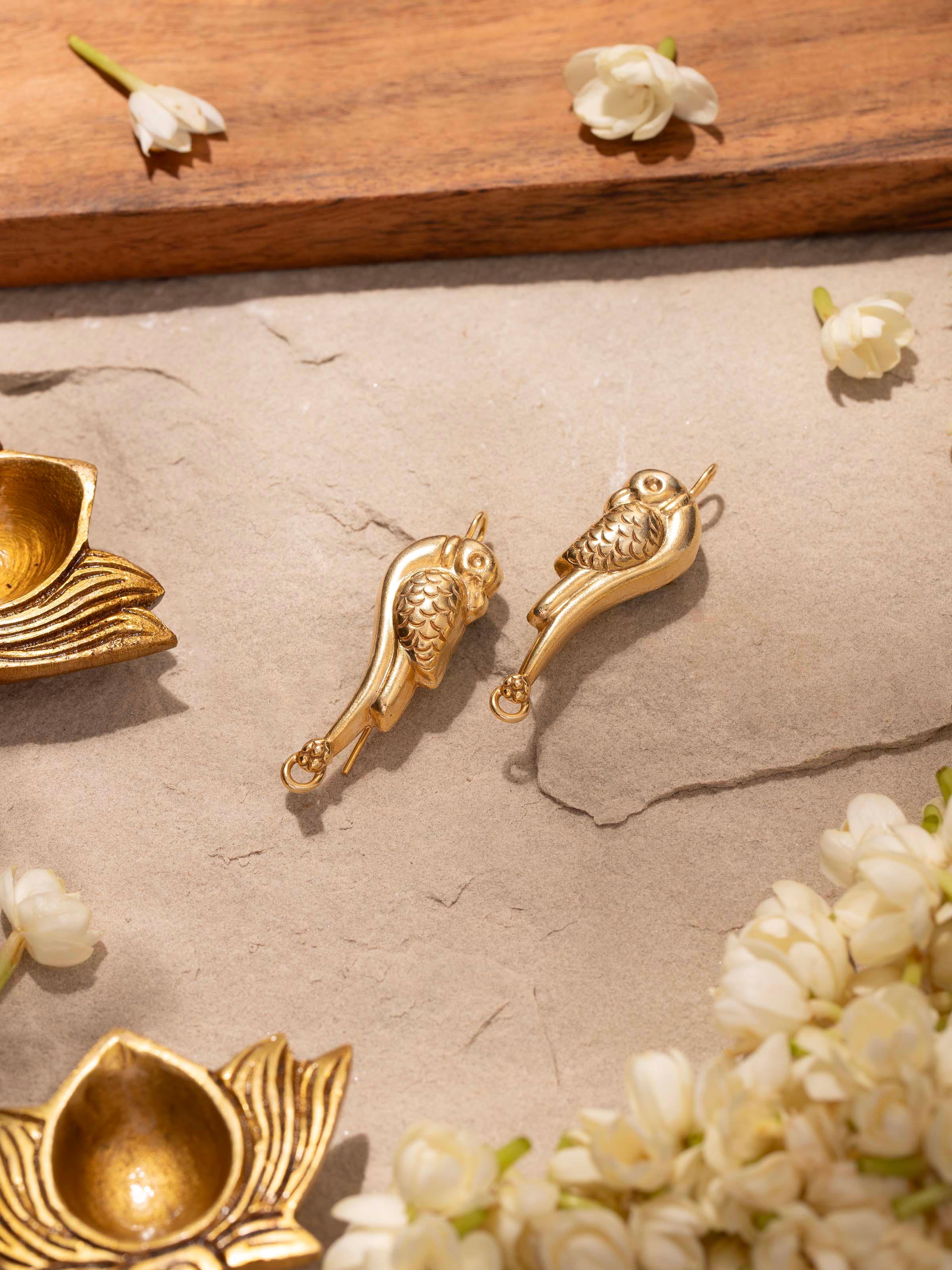 Close-up view of Silver Smithing Drop Earrings emphasizing the fine silverwork and drop design