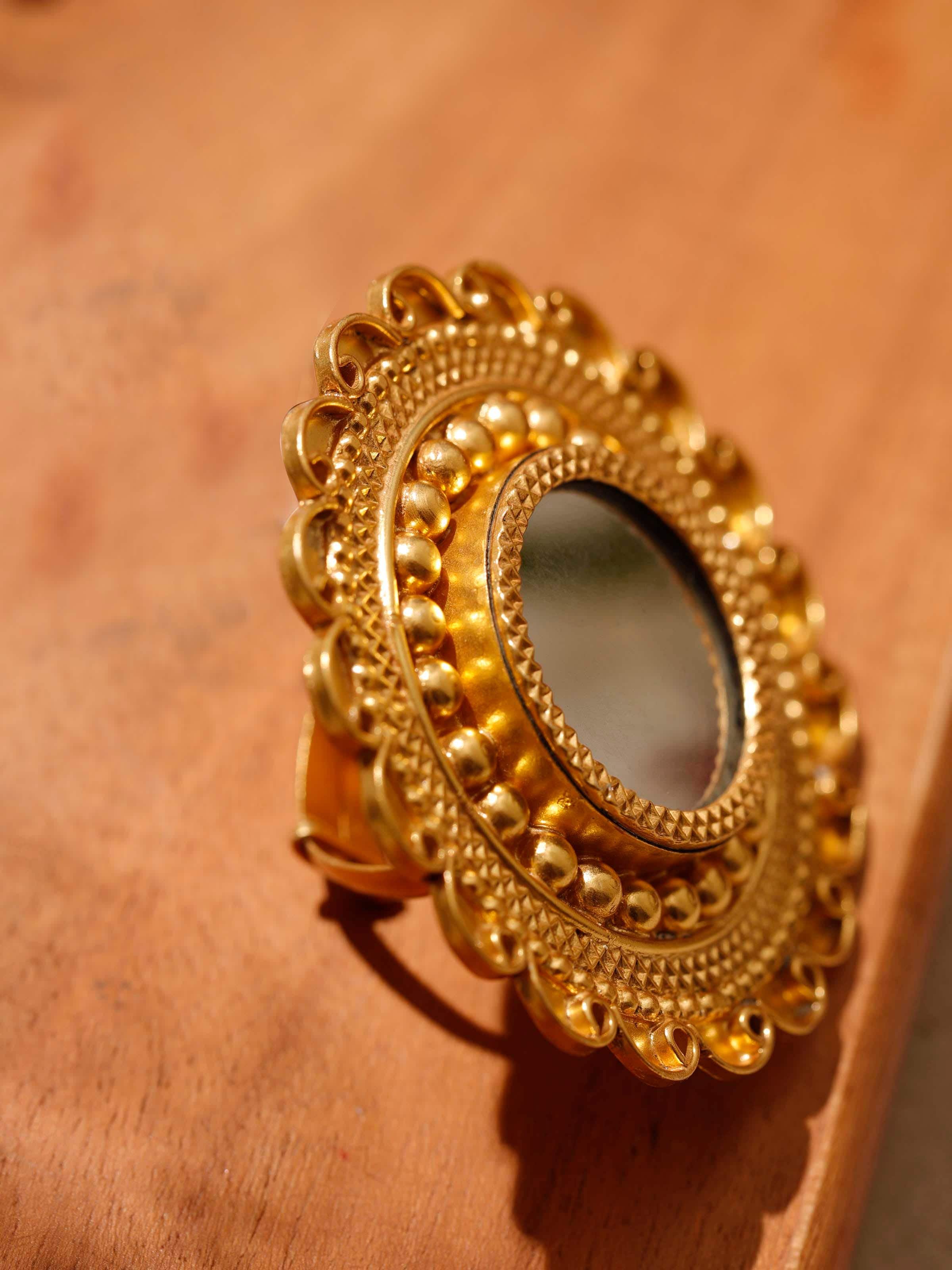 Back view of Silver Smithing Ring showing design features and craftsmanship.